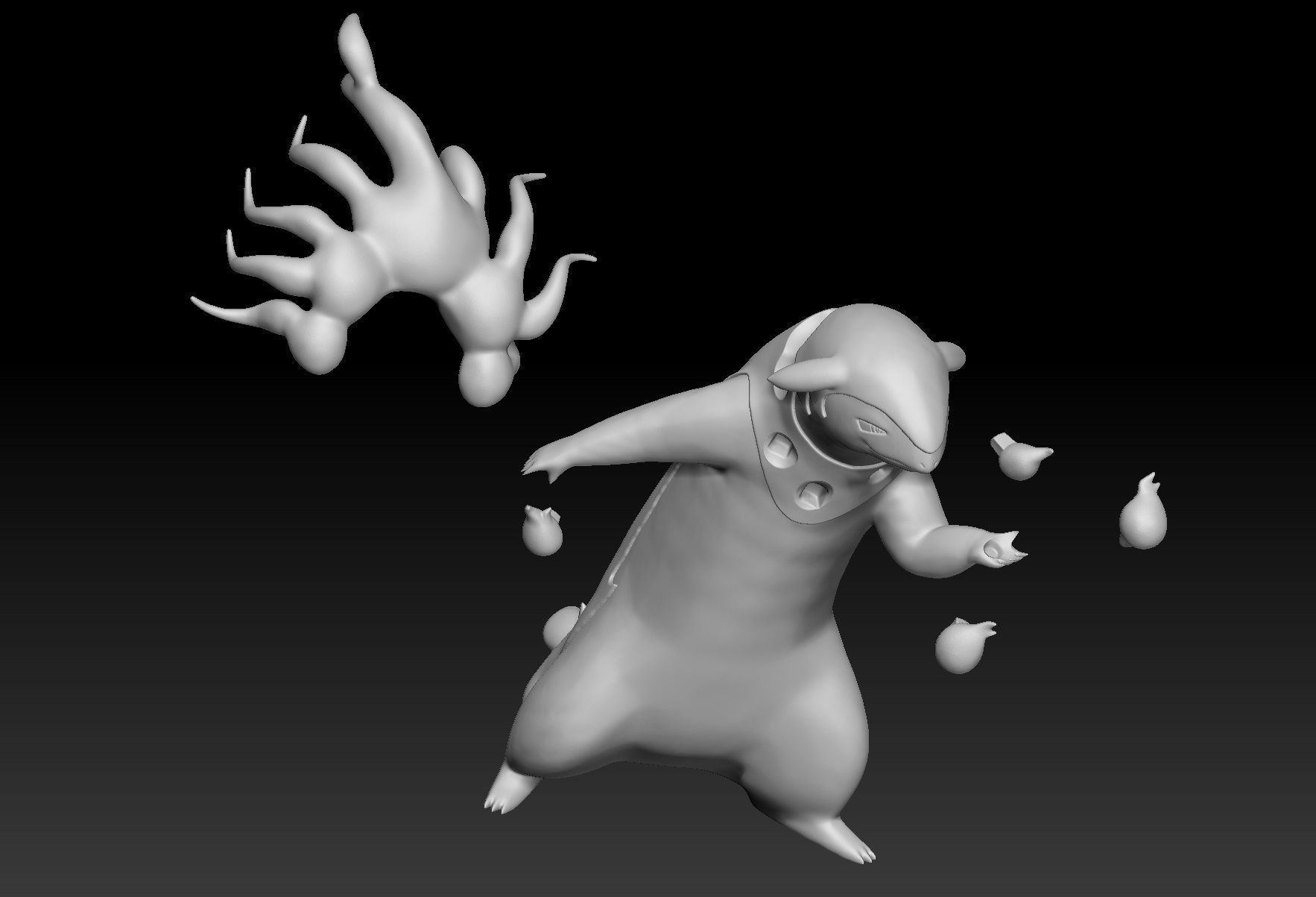 Pokemon Hisuian Typhlosion 3D print model_2