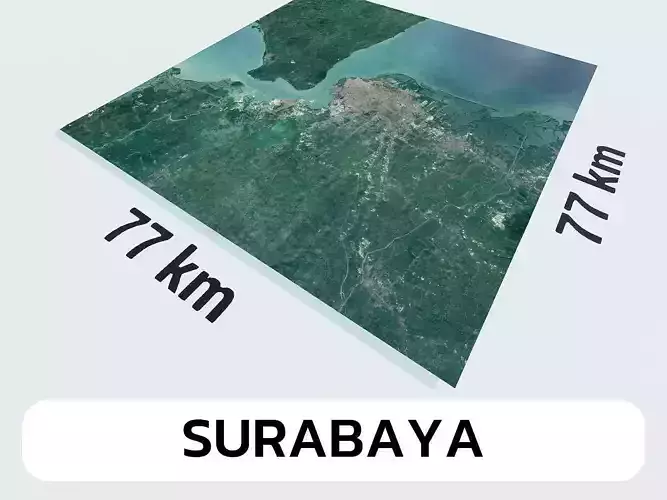 Surabaya Indonesia City Landscape 3D Model