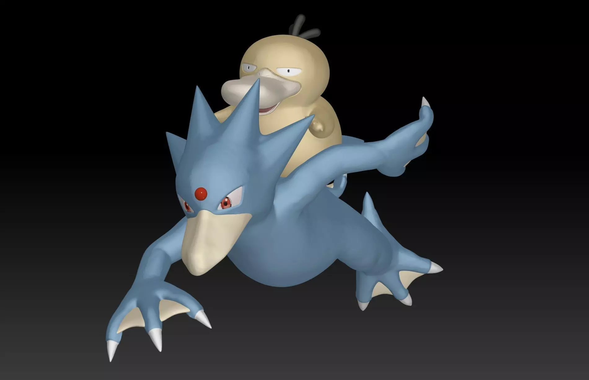 Pokemon Psyduck Golduck 3D print model_0