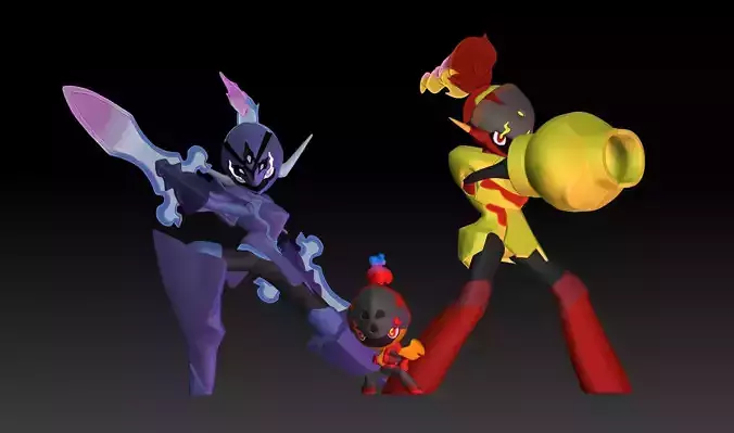 Pokemon Charcadet Armarouge Ceruledge 3D print model