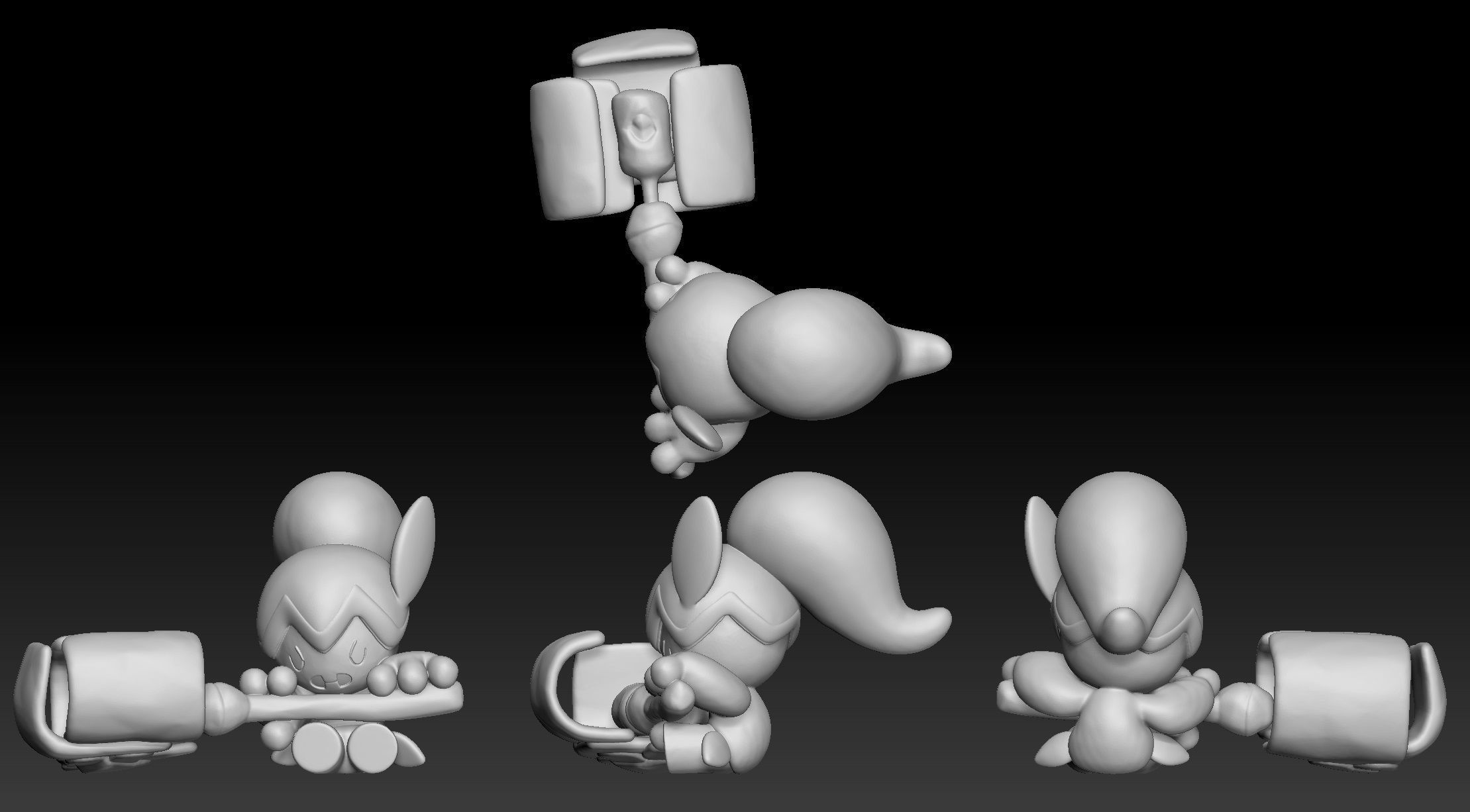 Pokemon Tinkatink Tinkatuff Tinkaton 3D print model_2