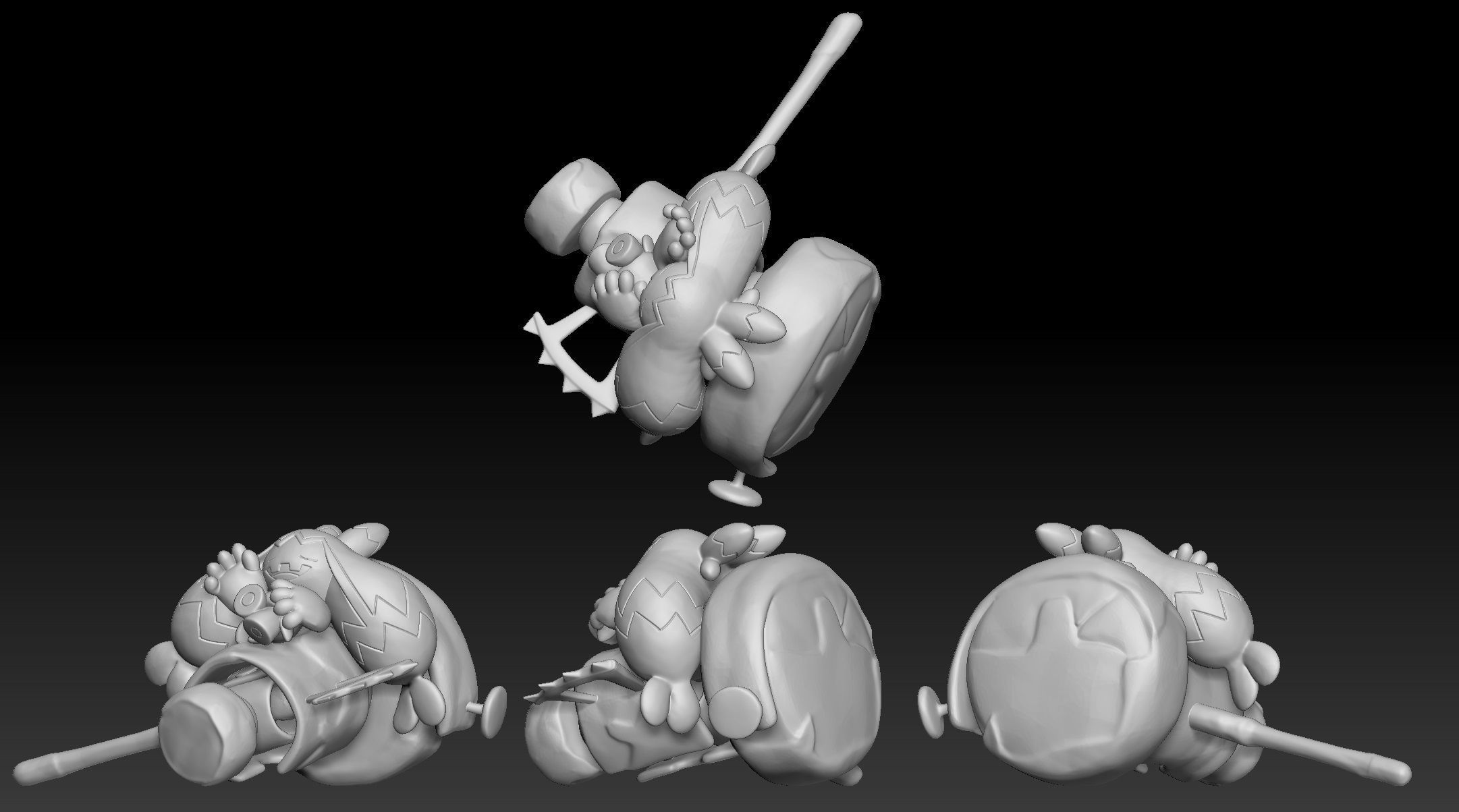 Pokemon Tinkatink Tinkatuff Tinkaton 3D print model_3