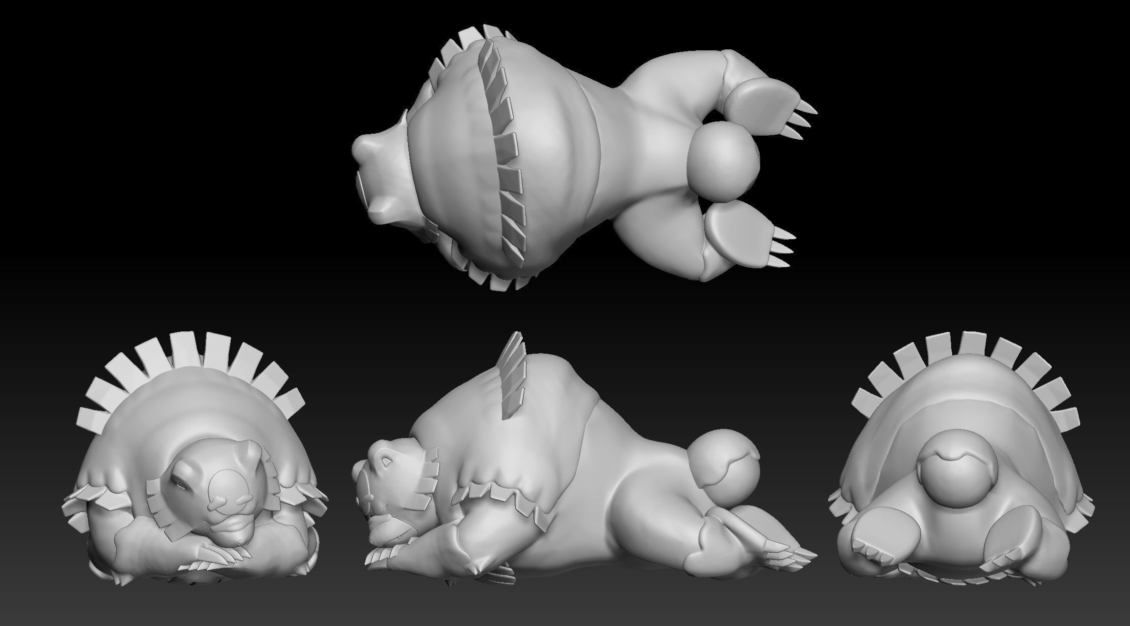 Pokemon Teddiursa Ursaring Ursaluna 3D print model_3