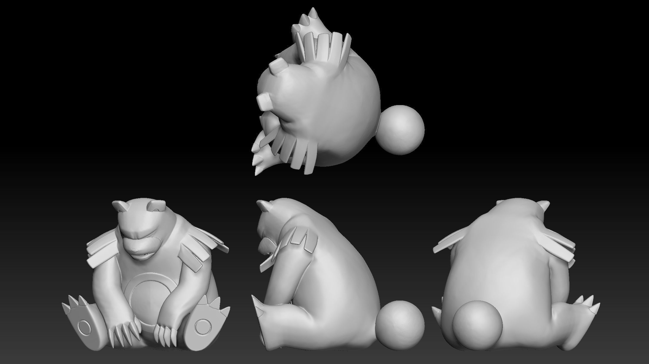 Pokemon Teddiursa Ursaring Ursaluna 3D print model_2