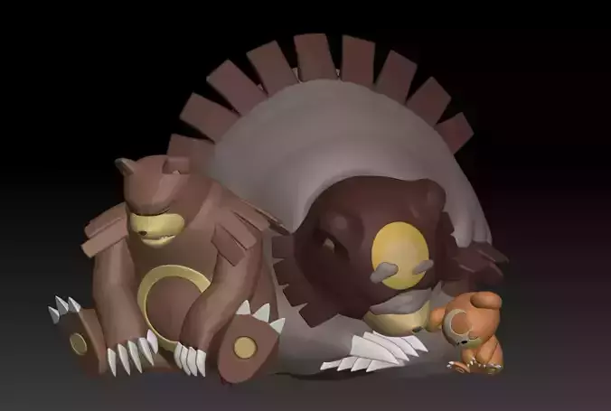 Pokemon Teddiursa Ursaring Ursaluna