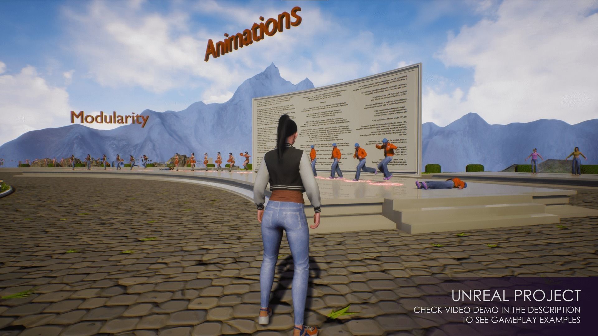 Casual Wear Girls Pack 3-Streetwear Realistic Stylized Character Low-poly 3D model_22