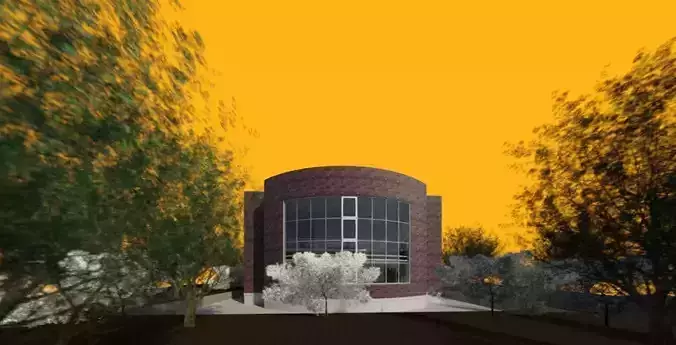Aesthetic Commercial Building 3D model