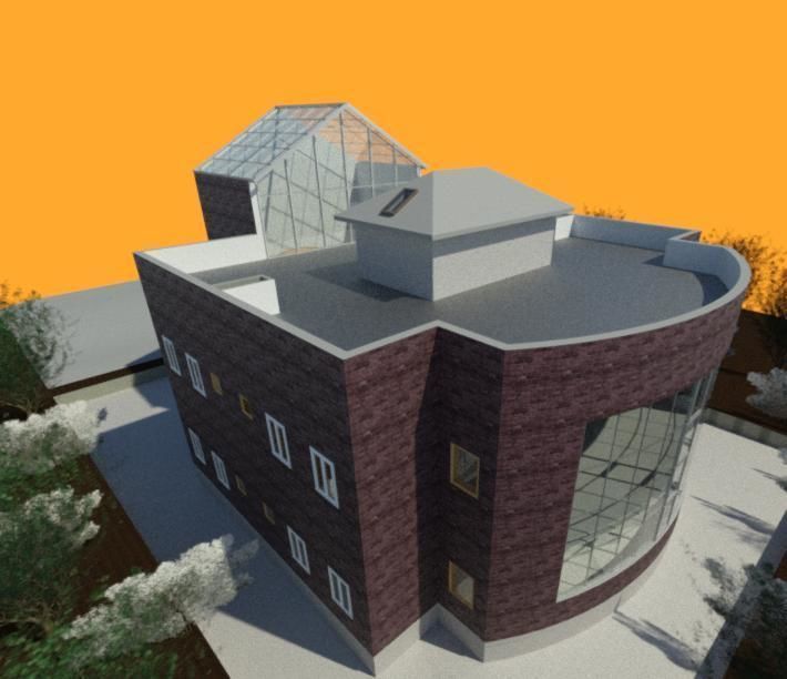 Aesthetic Commercial Building 3D model_6