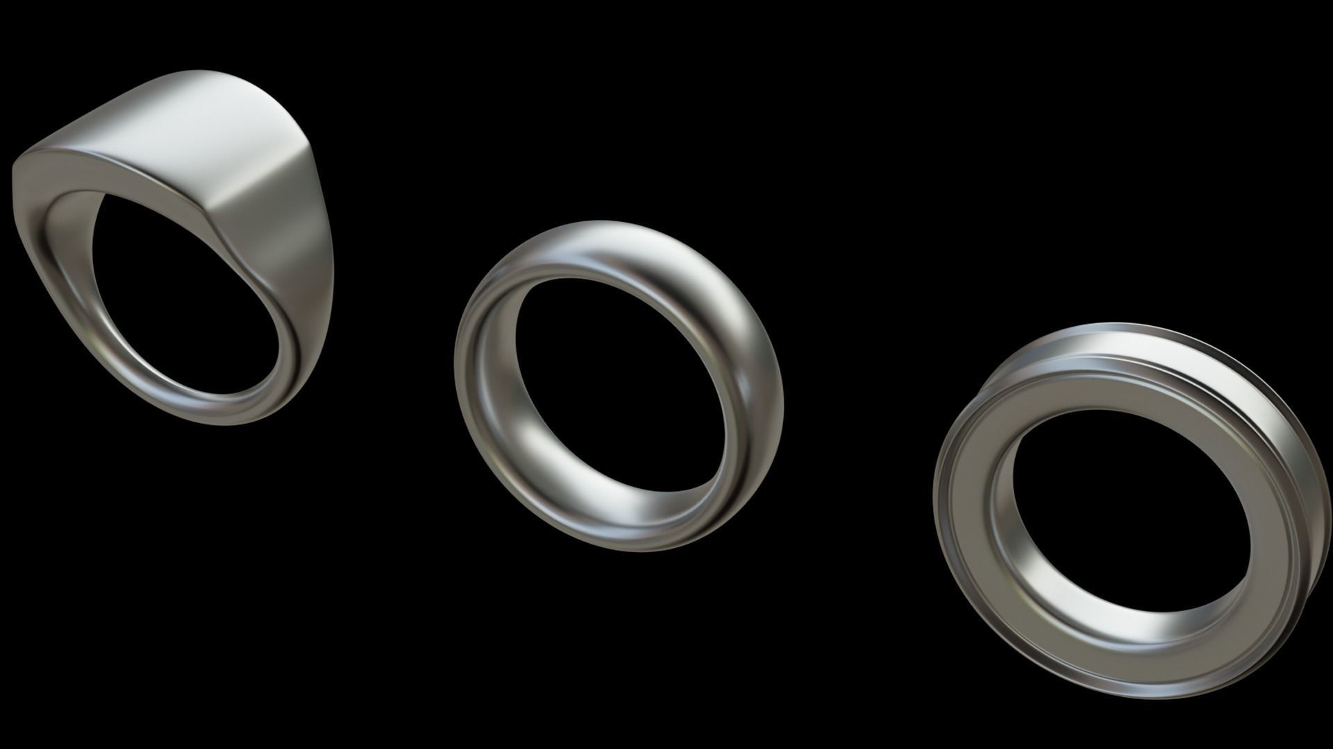 3 Printable Ring models 3D print model_2