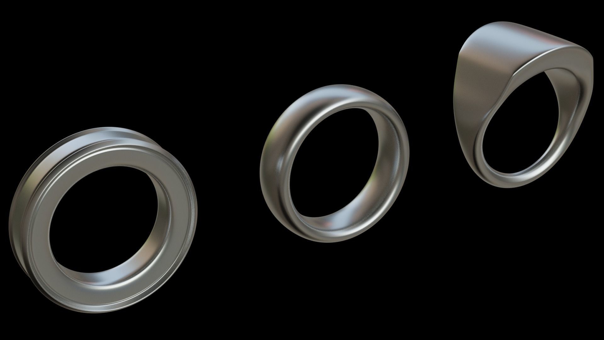 3 Printable Ring models 3D print model_1