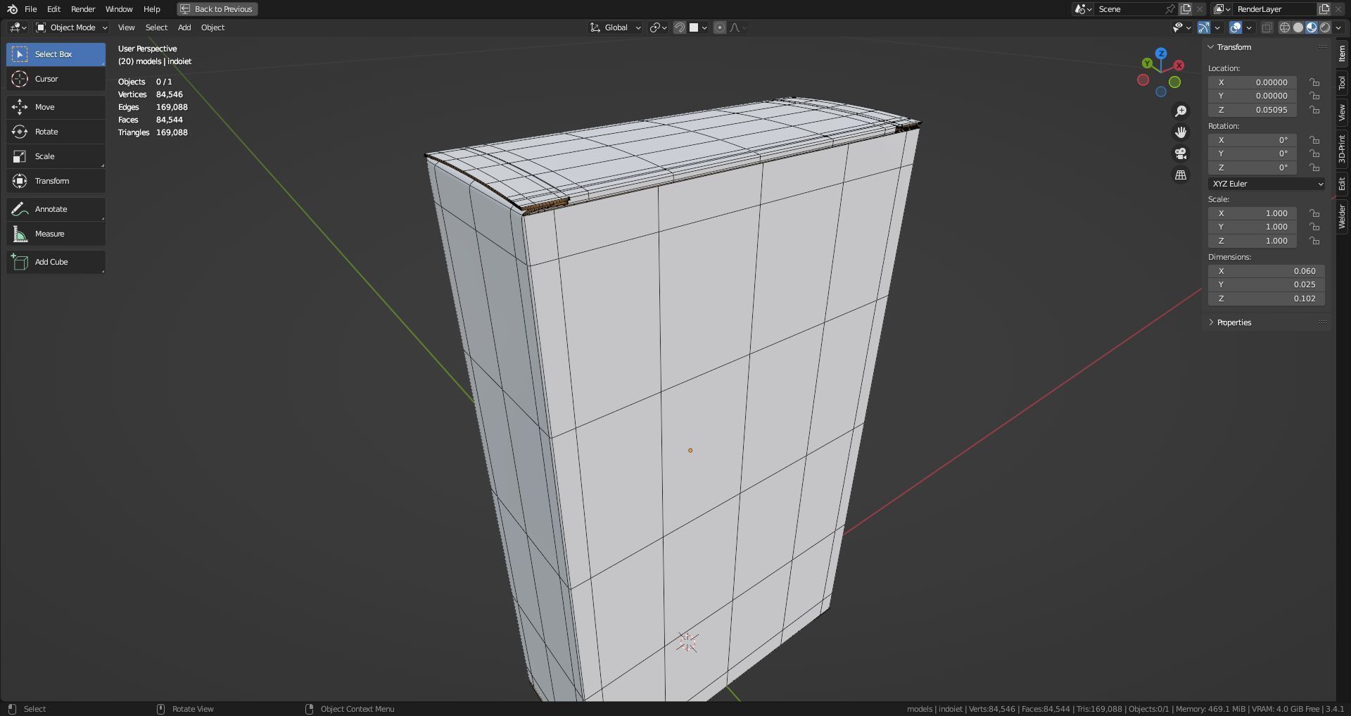 Empty packages cardboard pills box Low-poly 3D model_20