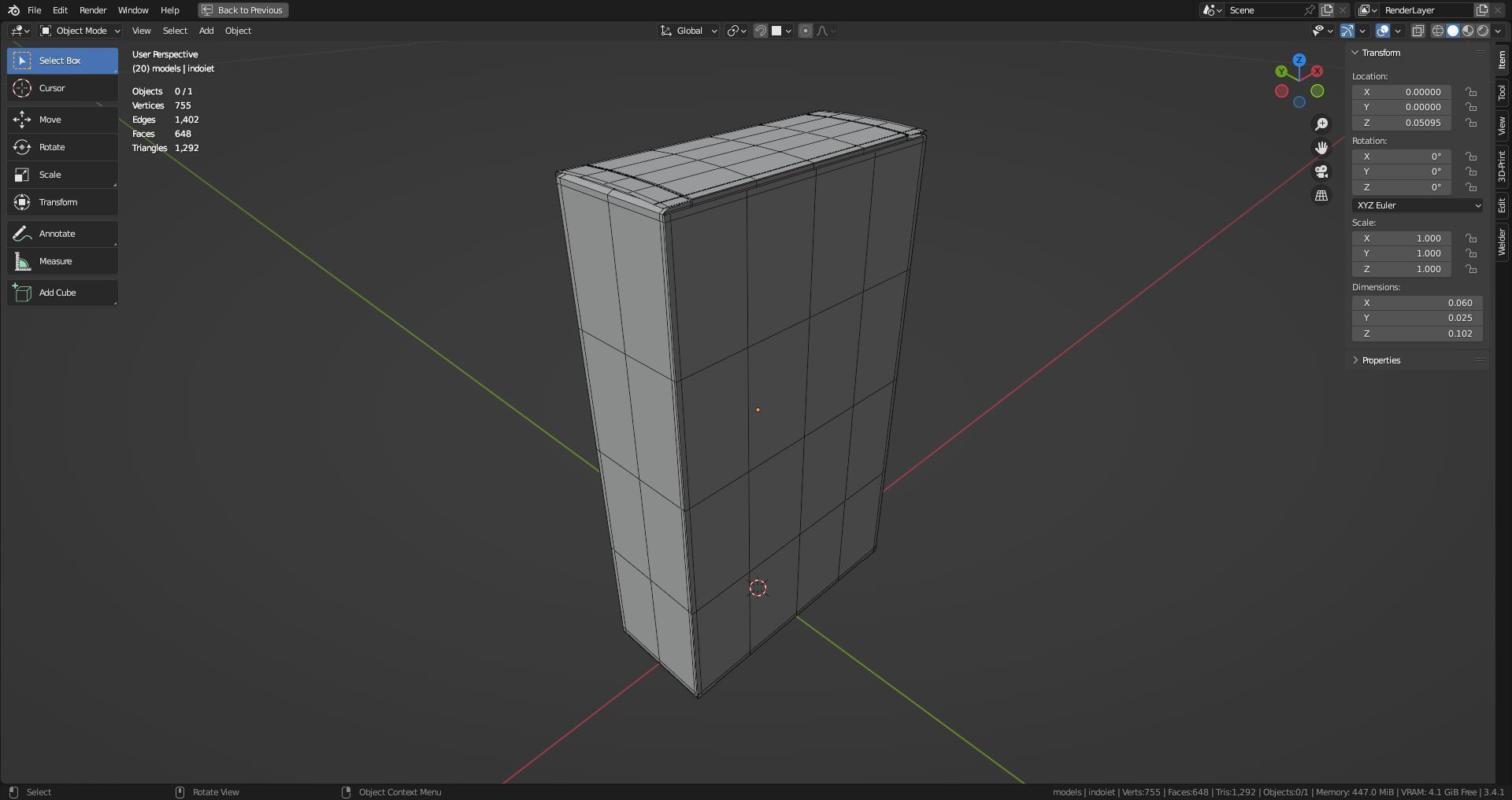 Empty packages cardboard pills box Low-poly 3D model_19