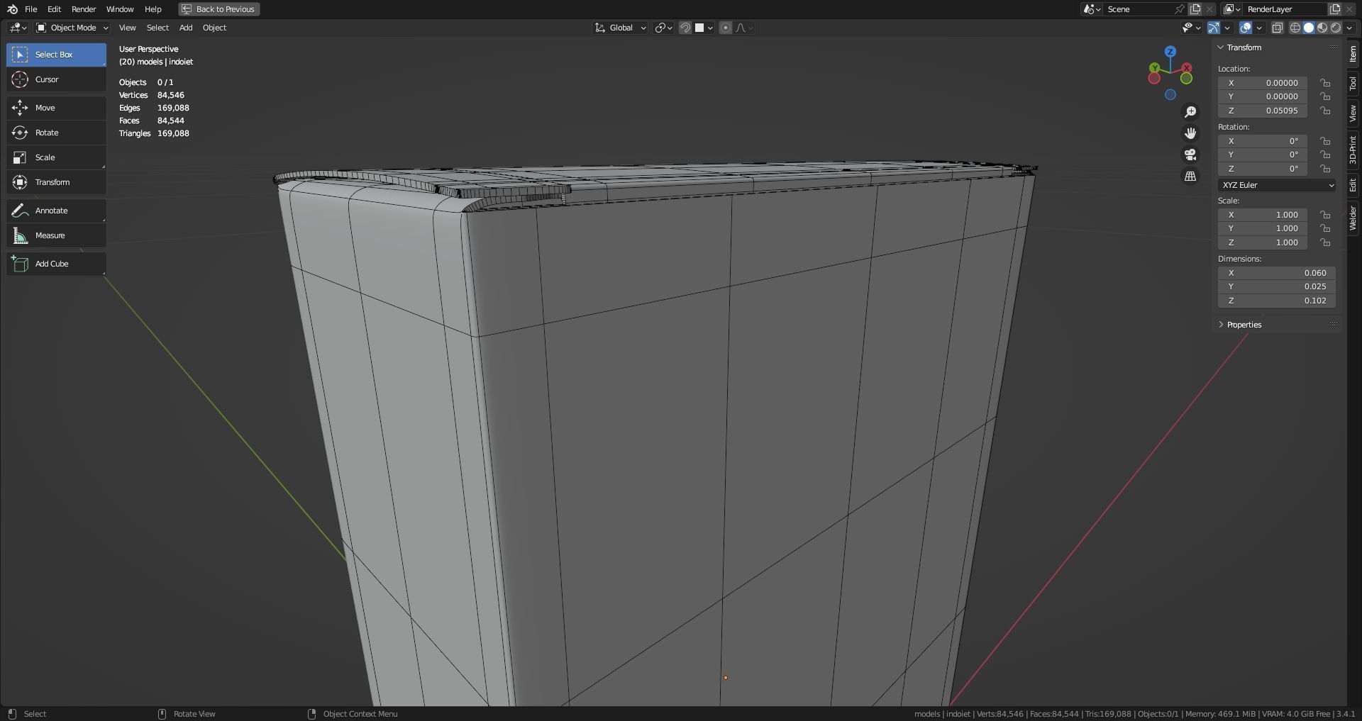 Empty packages cardboard pills box Low-poly 3D model_21