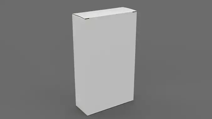 Empty packages cardboard pills box Low-poly 3D model