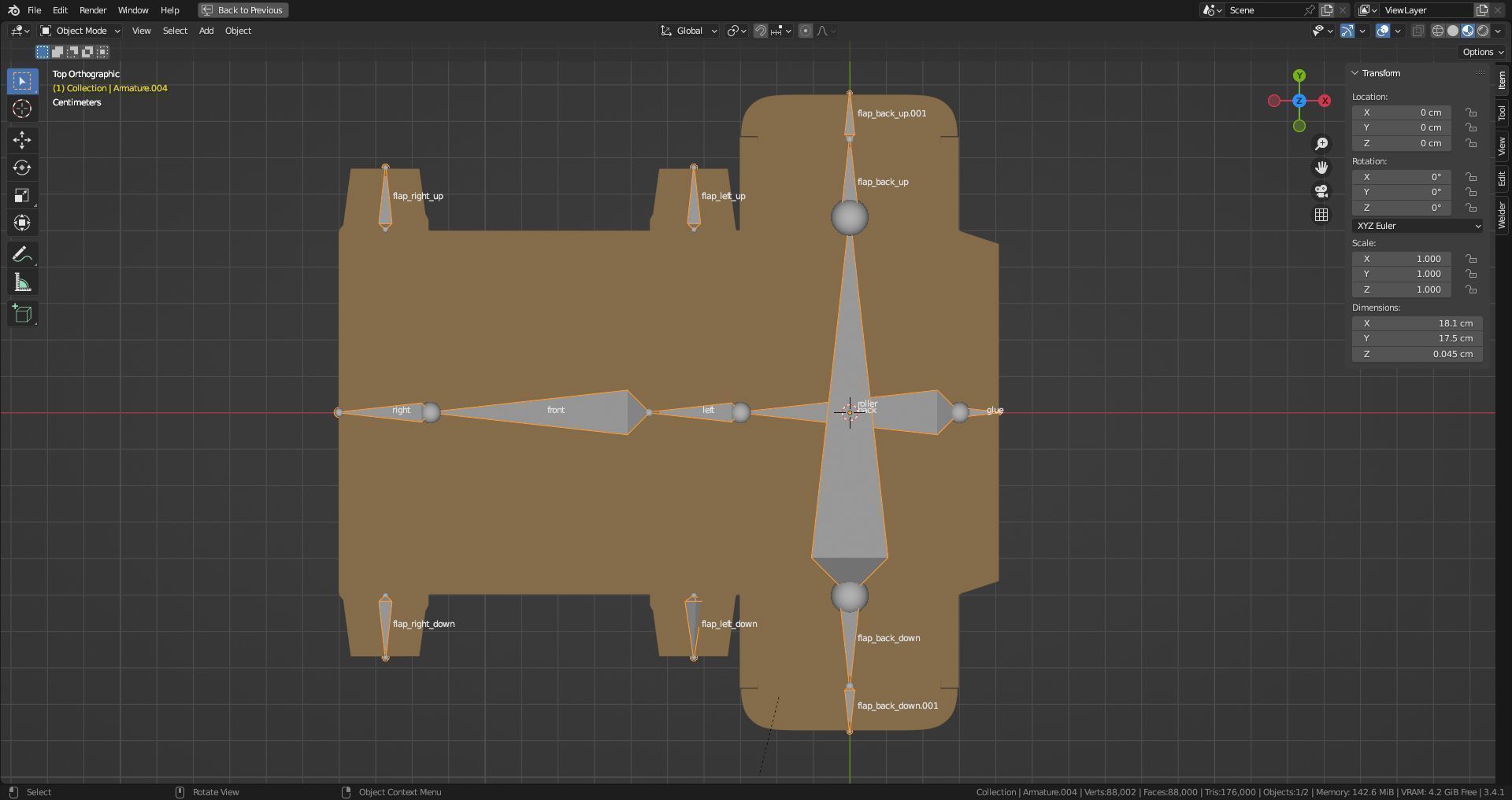 Empty packages cardboard pills box Low-poly 3D model_22