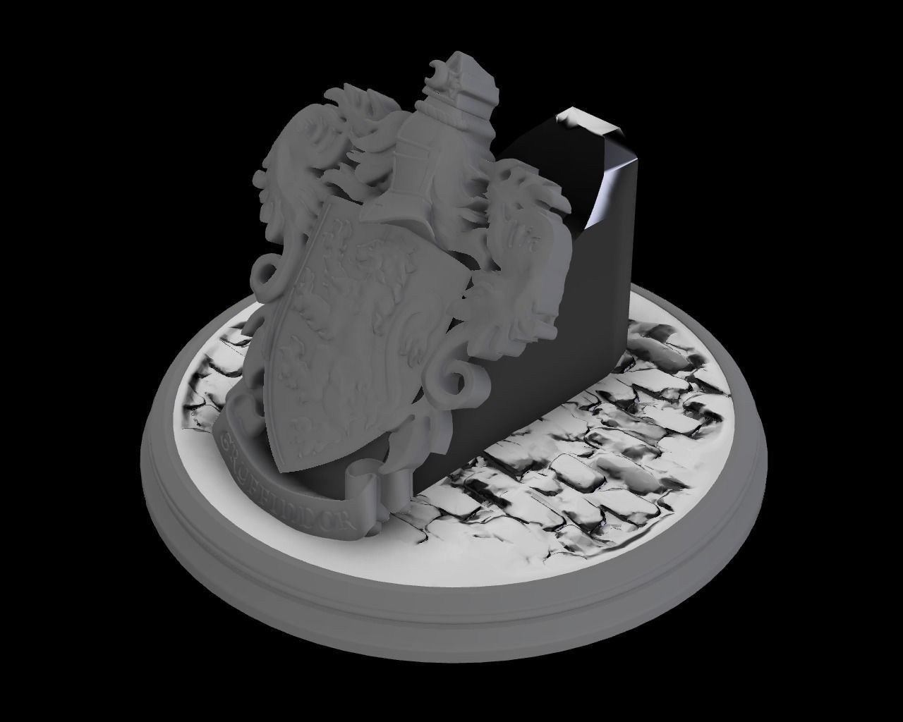 Hogwarts Legacy - Gryffindor PS5-PS4-XBOX controller stand 3D print model_3