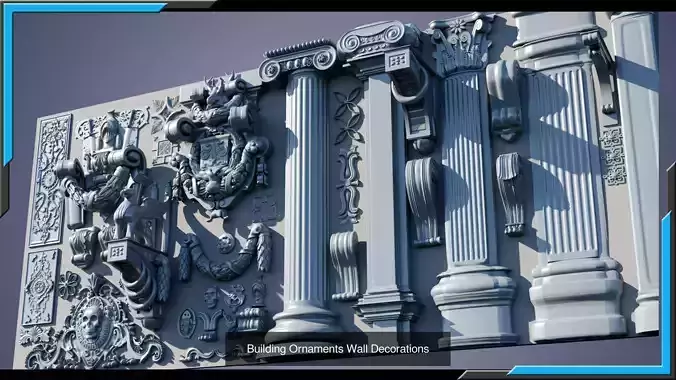 20 Eastern European Buildings Ornaments Dressing VOL1 3D Model Pack 2