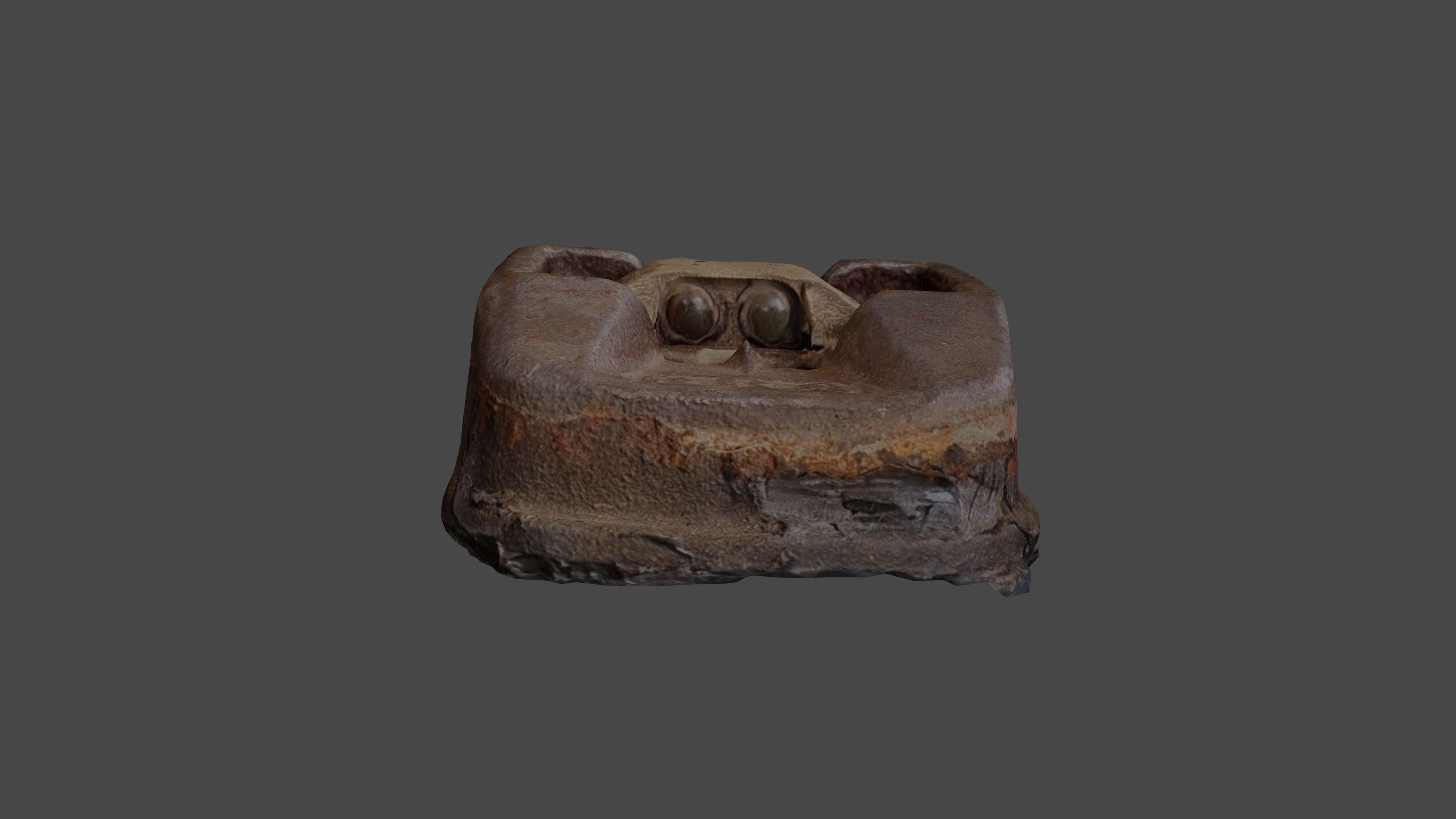 Cats Eye Road Retroreflector 3D model_4