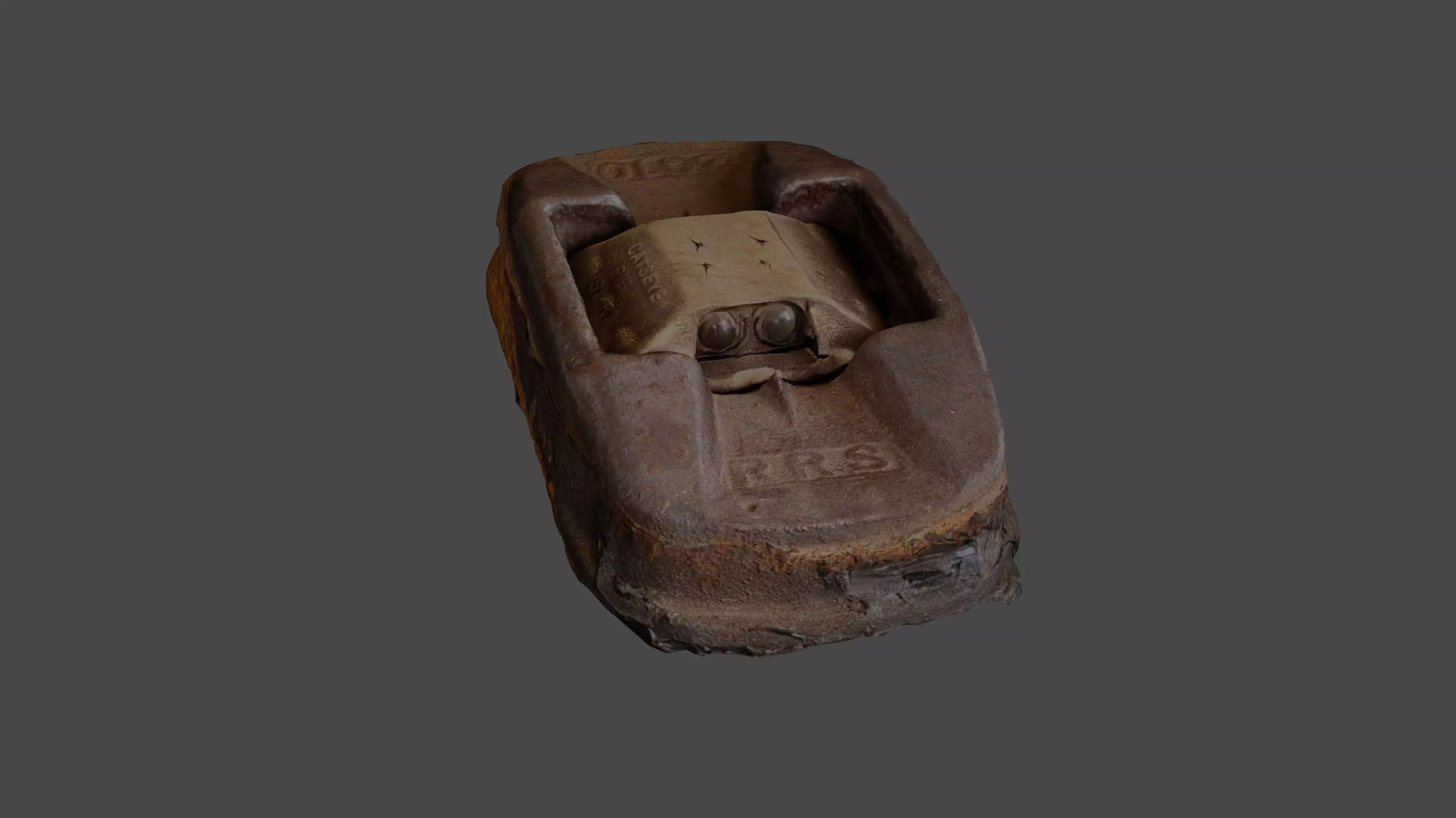 Cats Eye Road Retroreflector 3D model_0