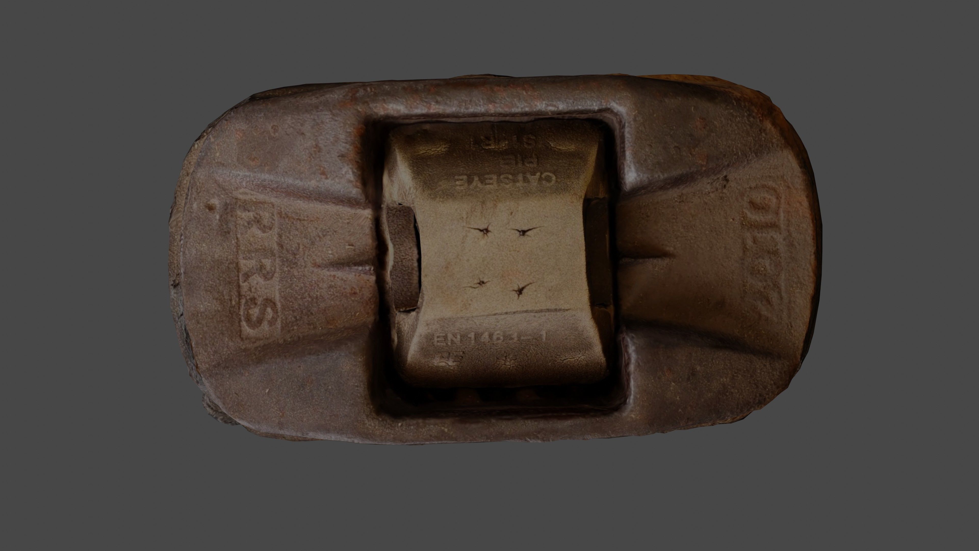 Cats Eye Road Retroreflector 3D model_3