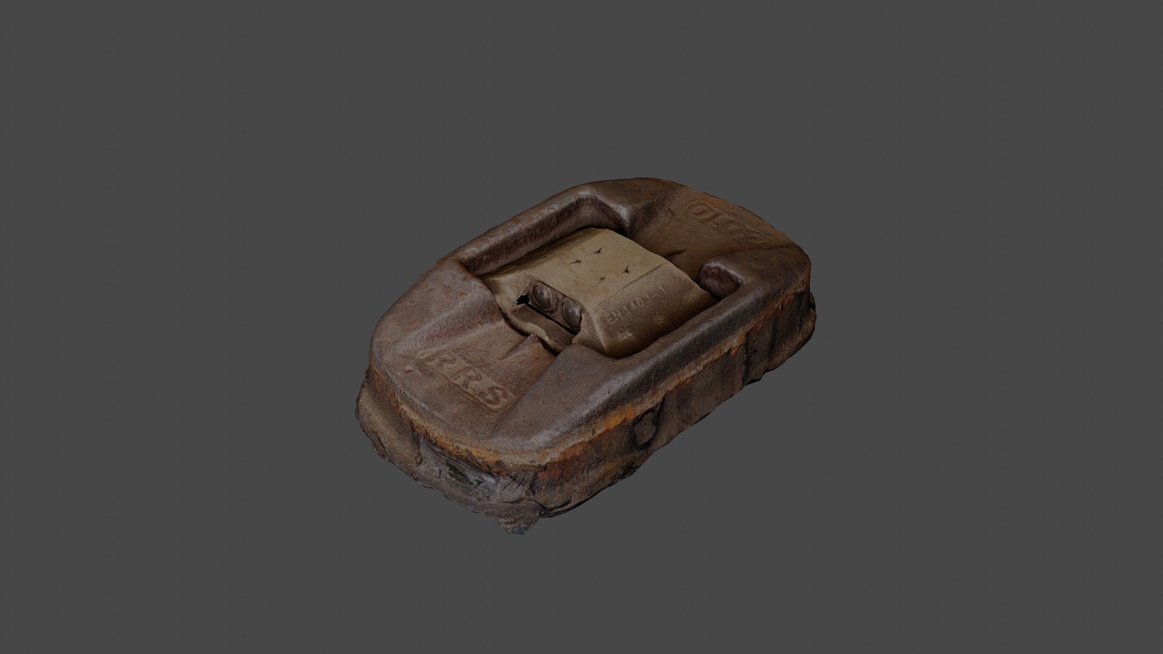 Cats Eye Road Retroreflector 3D model_2