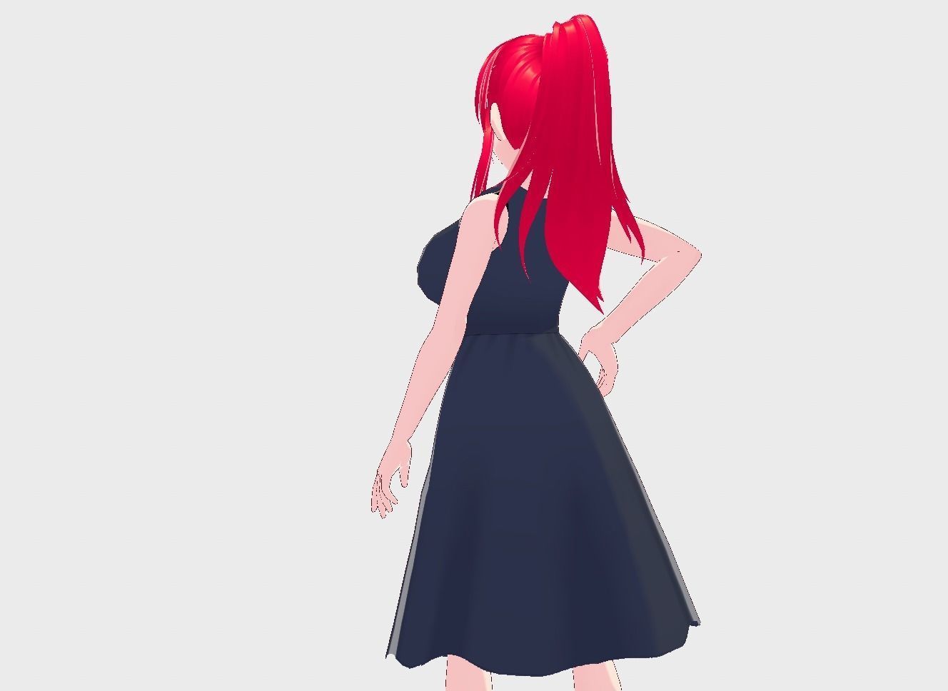 Anime Girl Vrchat 3D model Low-poly 3D model_10