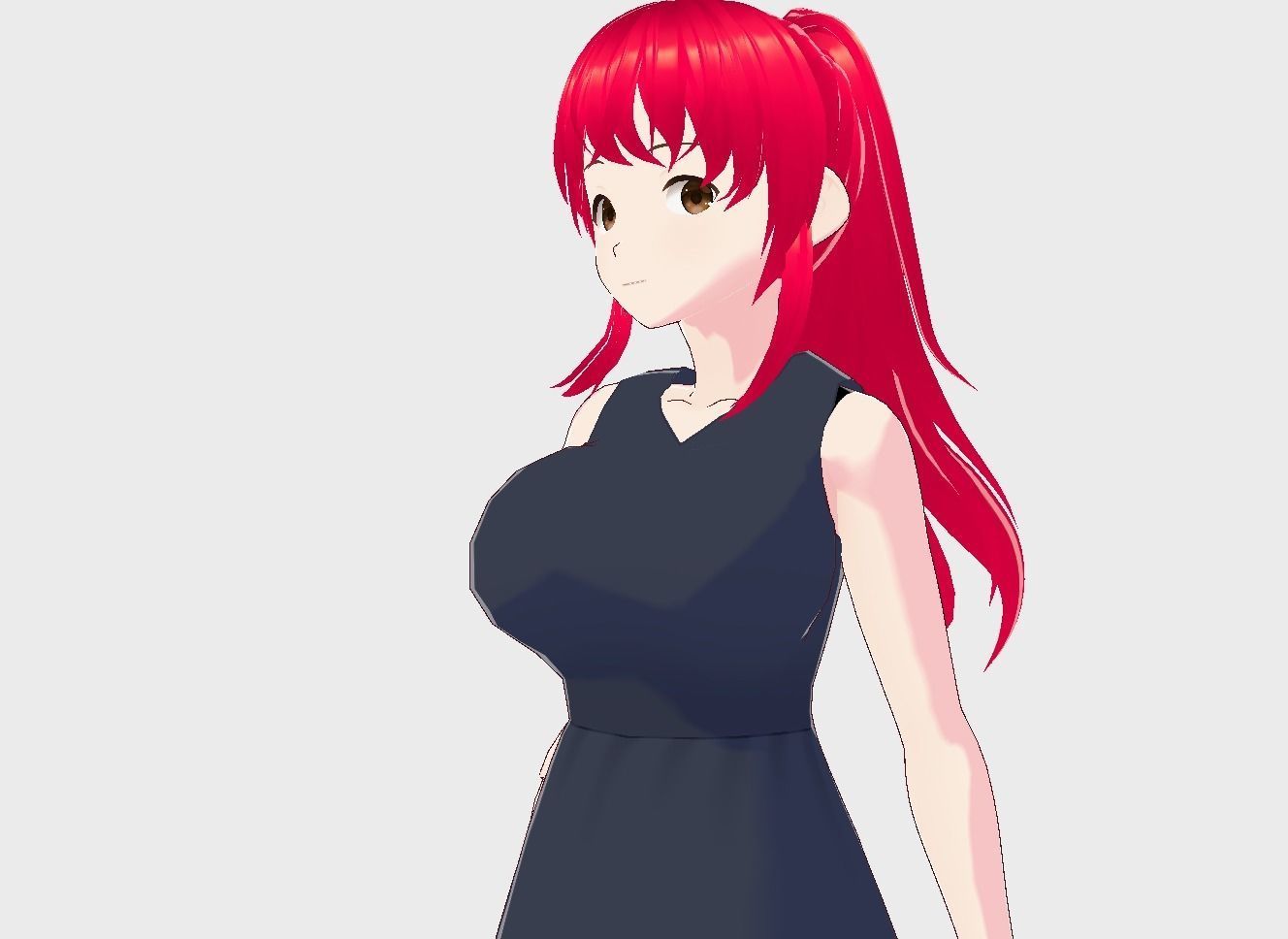 Anime Girl Vrchat 3D model Low-poly 3D model_6