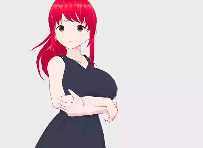 Anime Girl Vrchat 3D model Low-poly 3D model