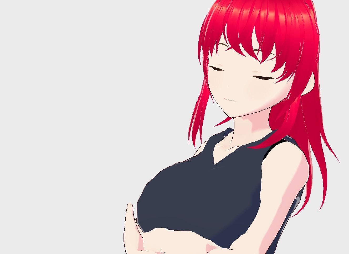 Anime Girl Vrchat 3D model Low-poly 3D model_15