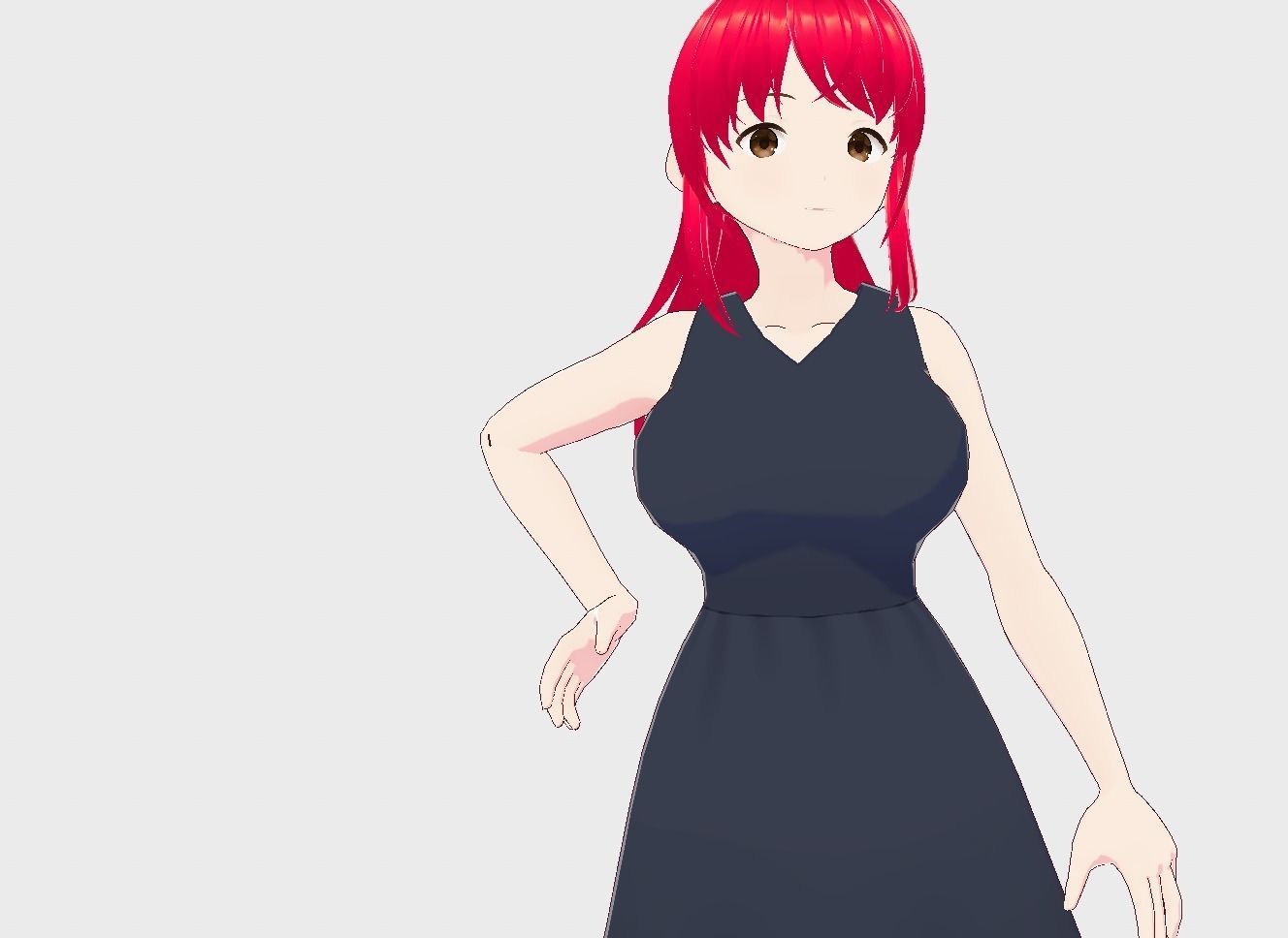 Anime Girl Vrchat 3D model Low-poly 3D model_9