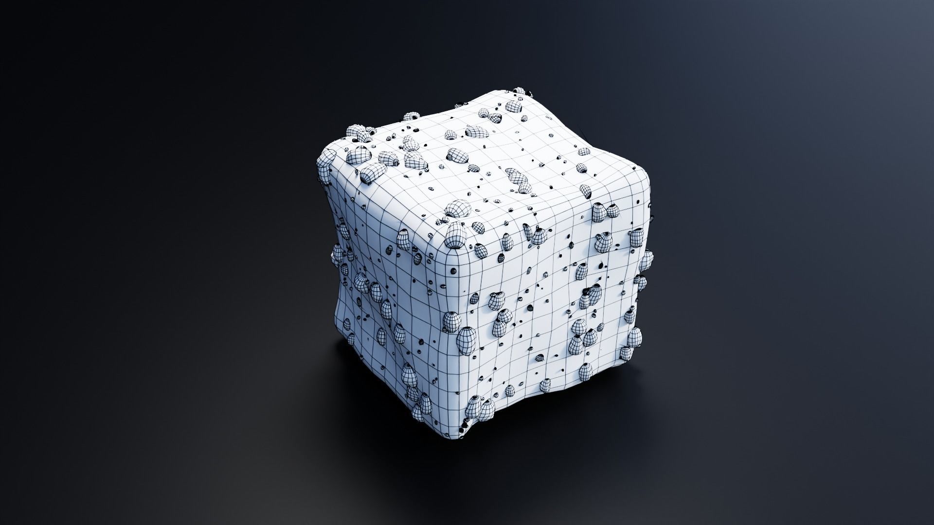 Ice Cube With Condensation 3D model_1