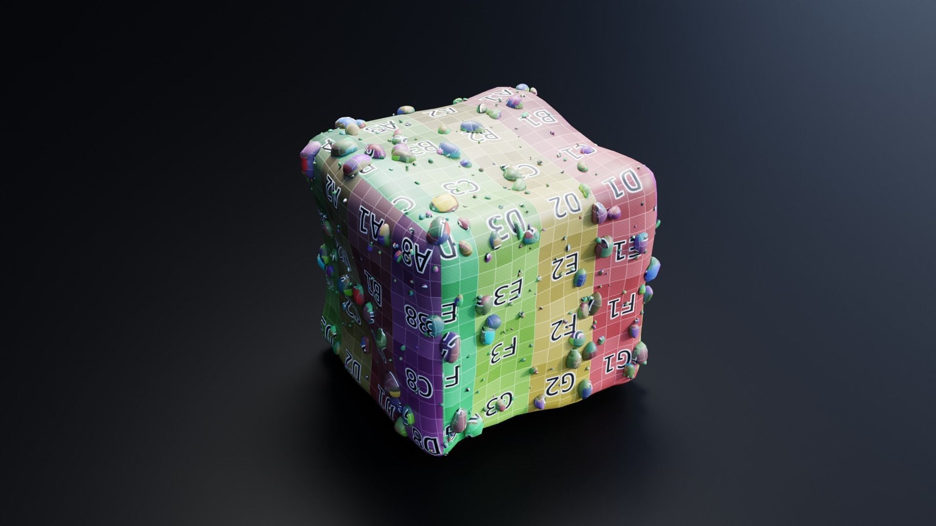 Ice Cube With Condensation 3D model_6