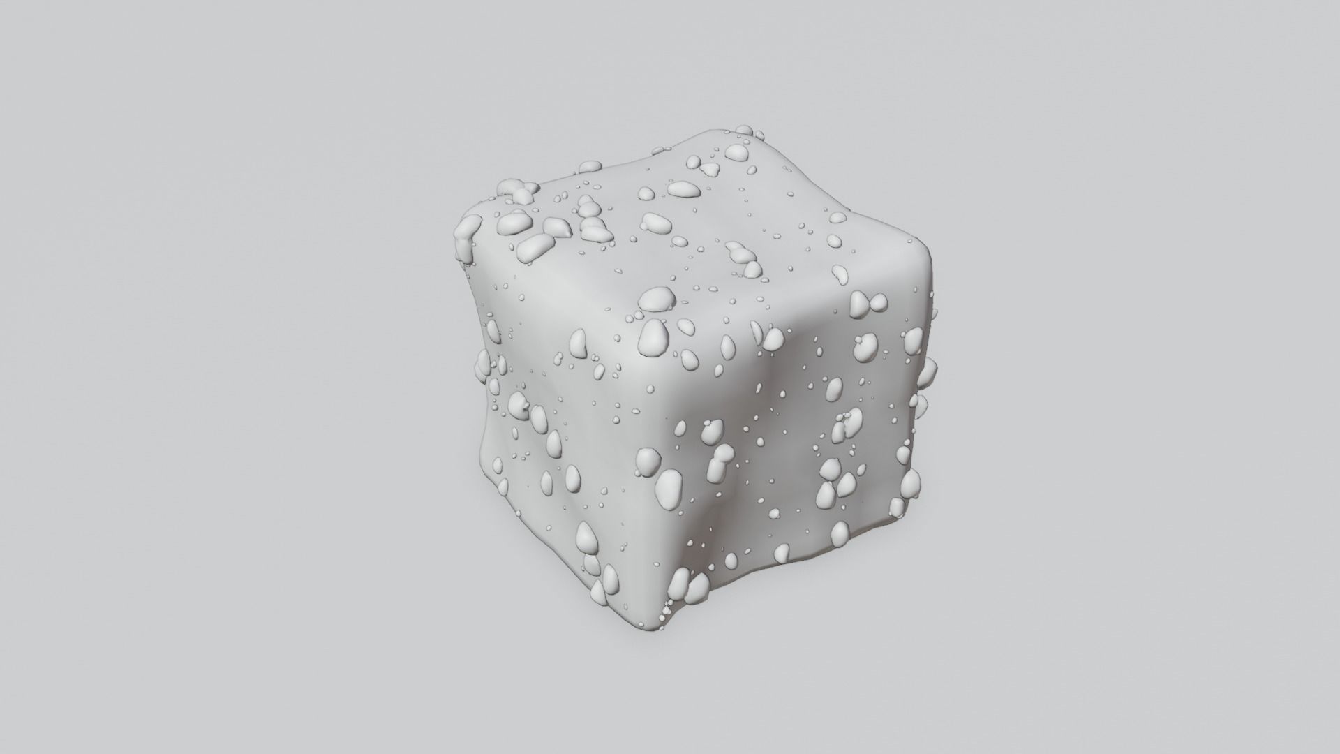 Ice Cube With Condensation 3D model_2