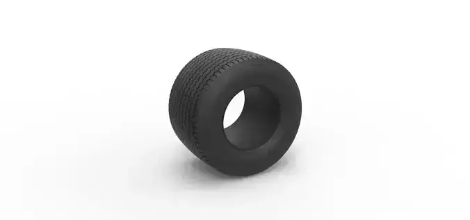 Dirt Sprint racing tire 9 Scale 1 to 25 3D print model
