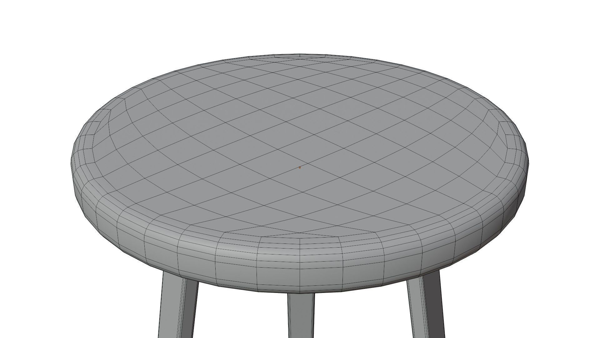 Wooden Stool 3D model_13