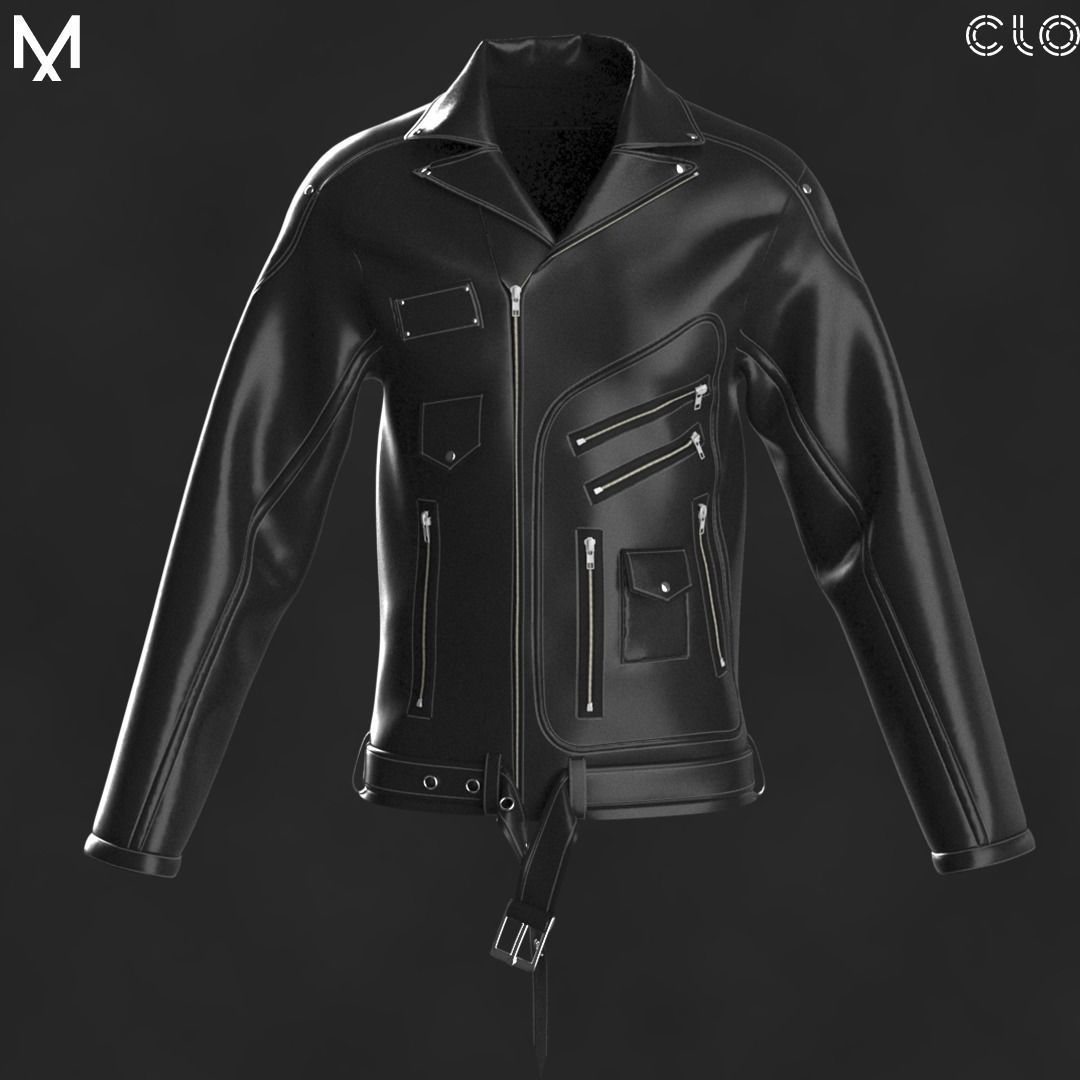 Leather Jacket OBJ mtl FBX ZPRJ 3D model_1
