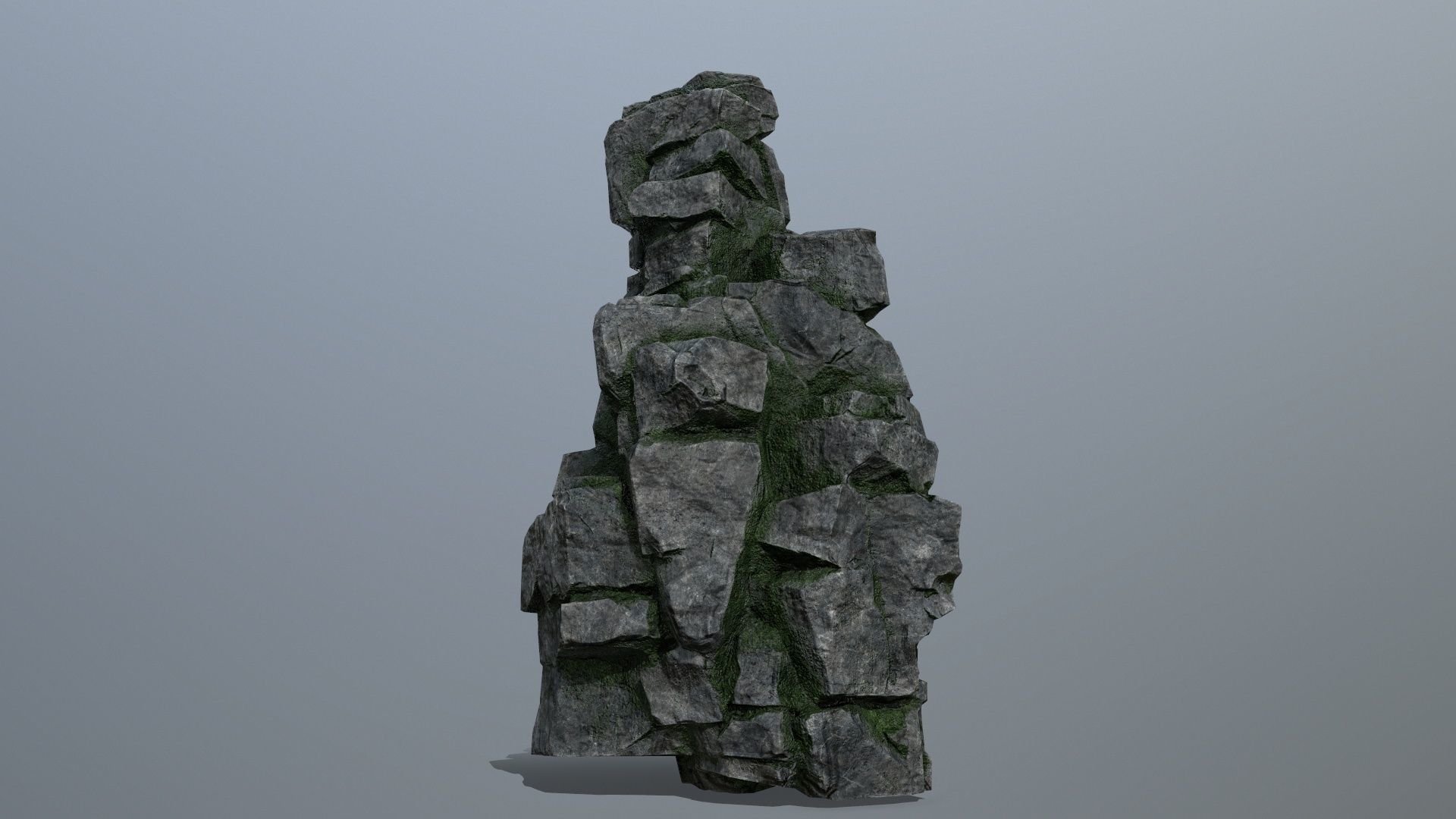 cliff rocks Low-poly 3D model_12
