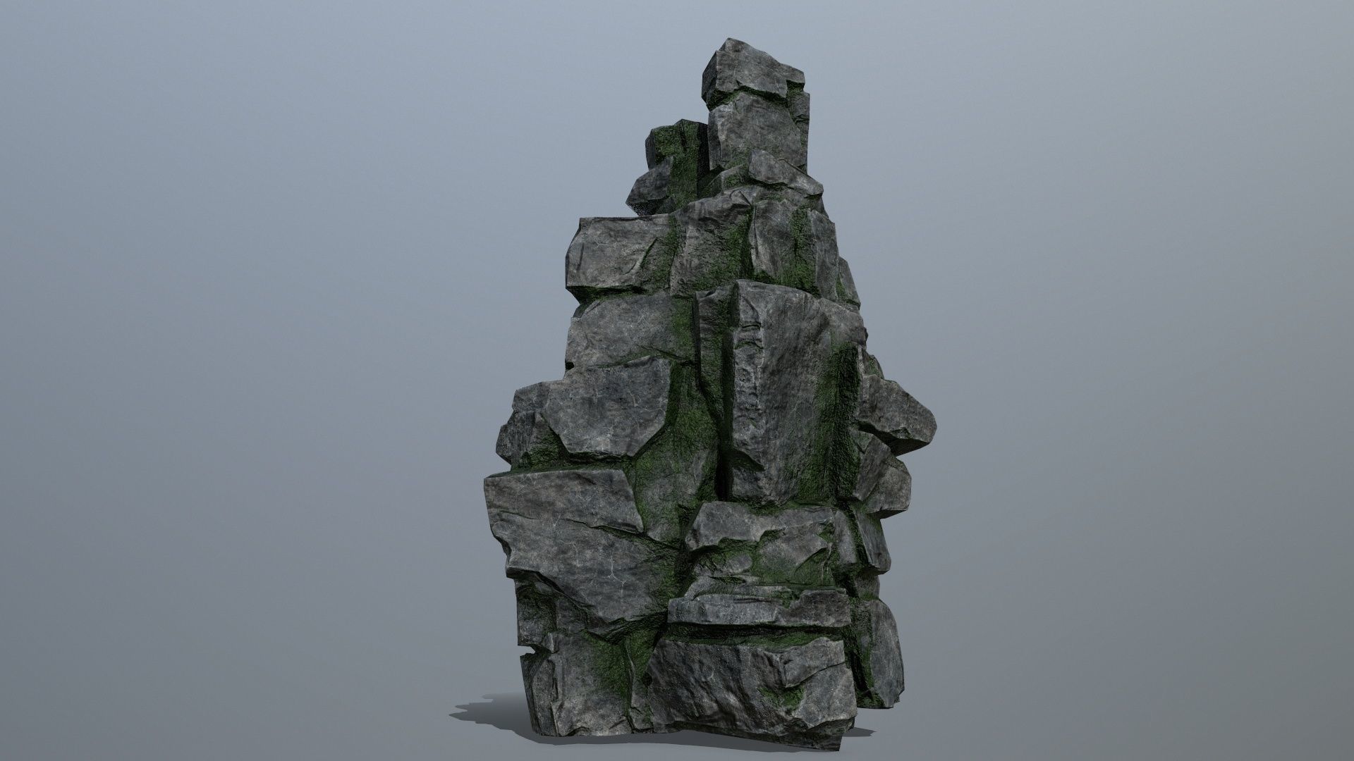 cliff rocks Low-poly 3D model_14