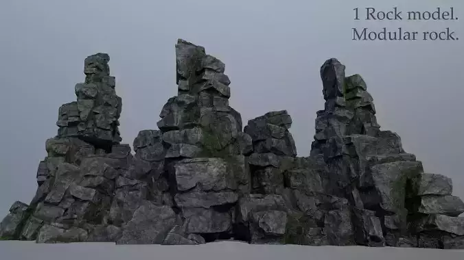 cliff rocks Low-poly 3D model cliff rocks Low-poly 3D model