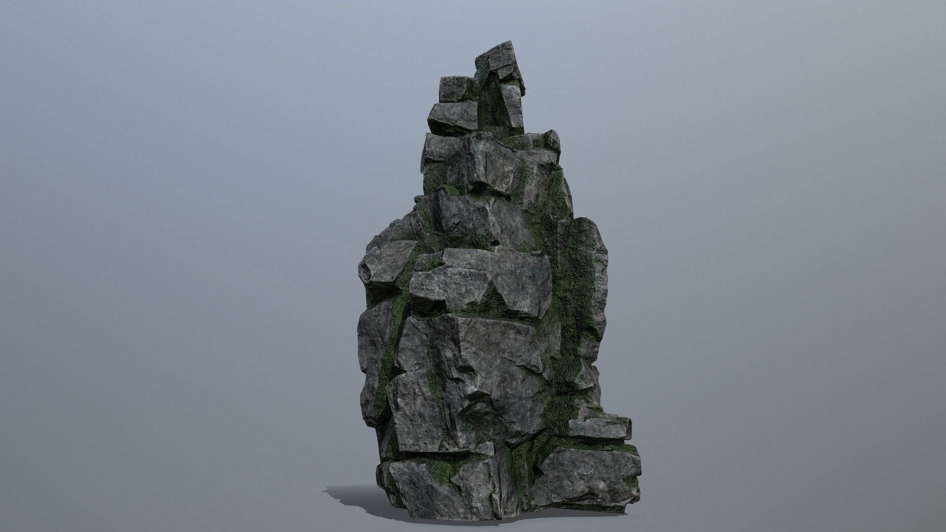 cliff rocks Low-poly 3D model_13
