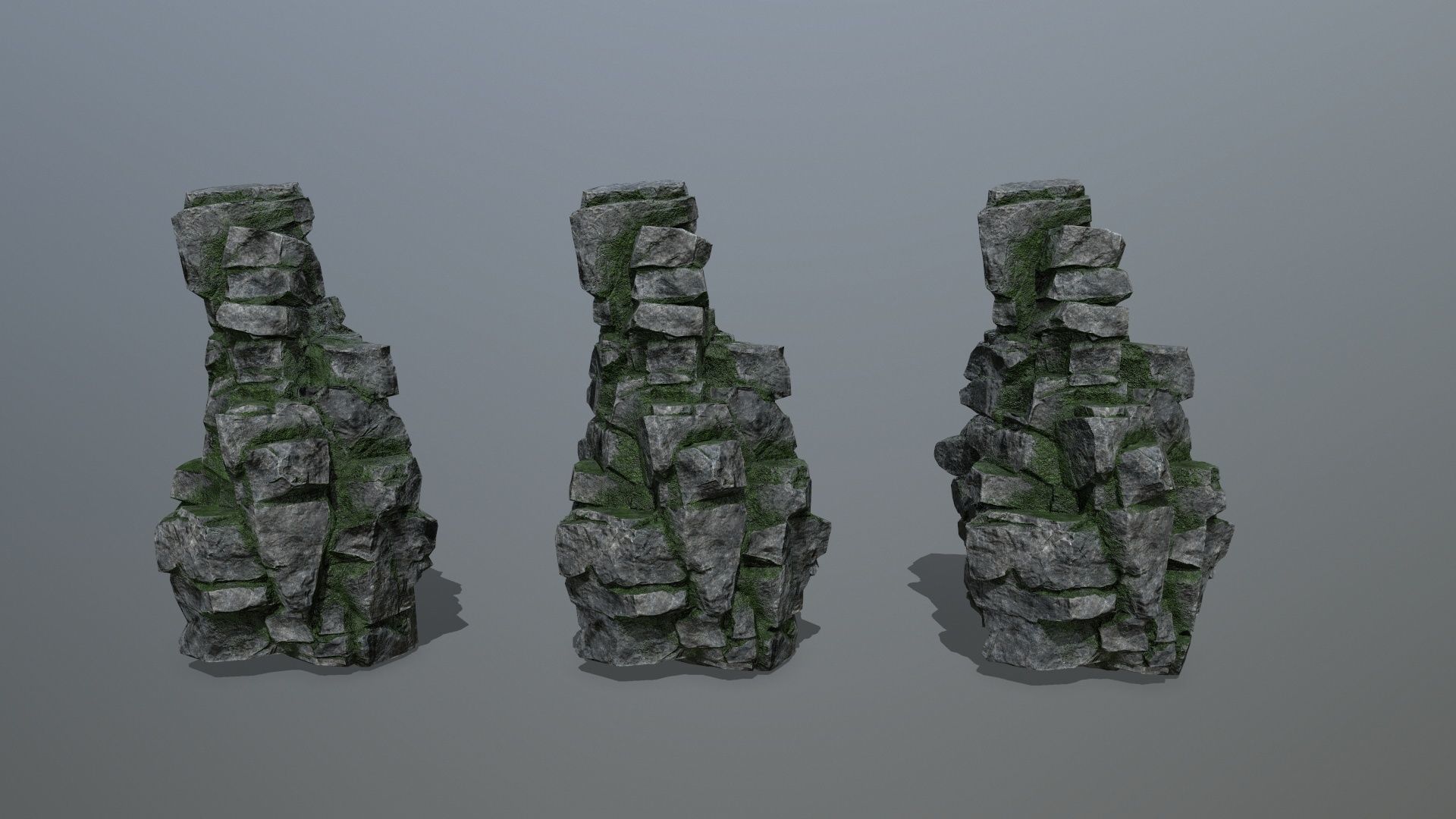 cliff rocks Low-poly 3D model_18