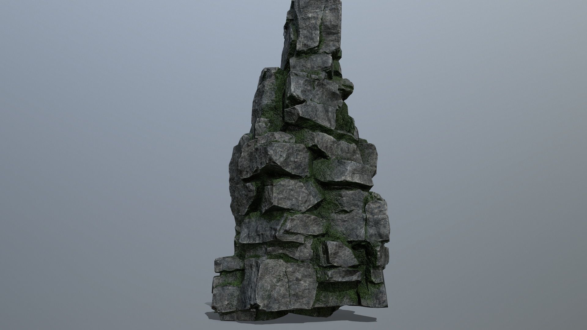 cliff rocks Low-poly 3D model_16