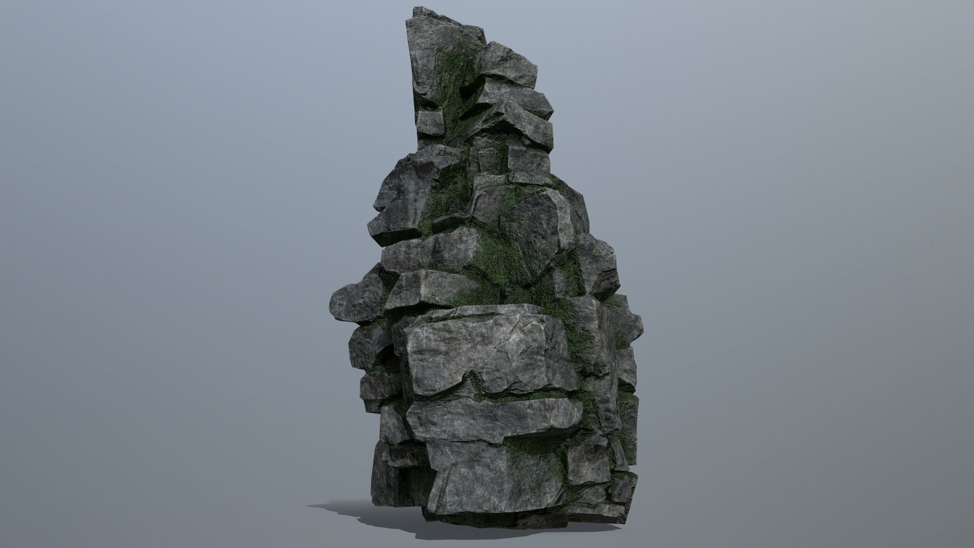 cliff rocks Low-poly 3D model_11
