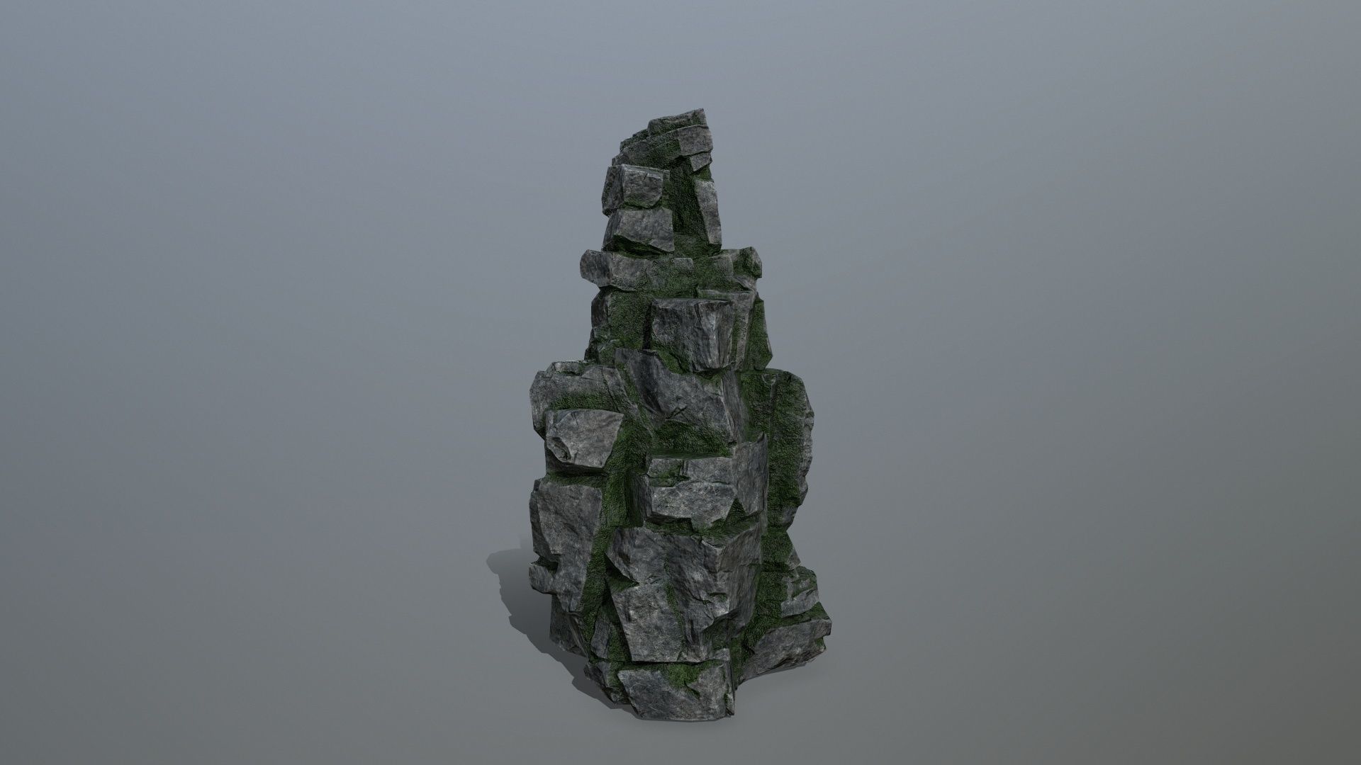 cliff rocks Low-poly 3D model_8