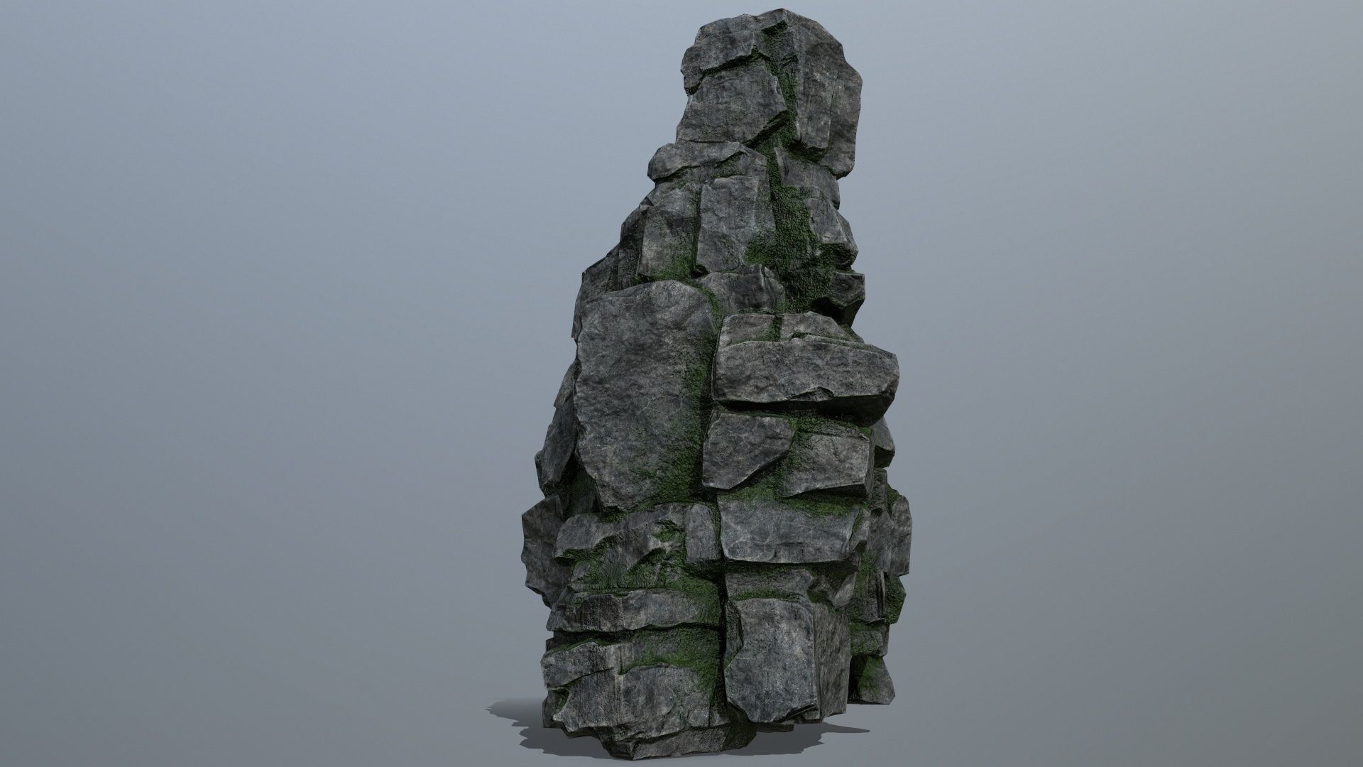 cliff rocks Low-poly 3D model_15