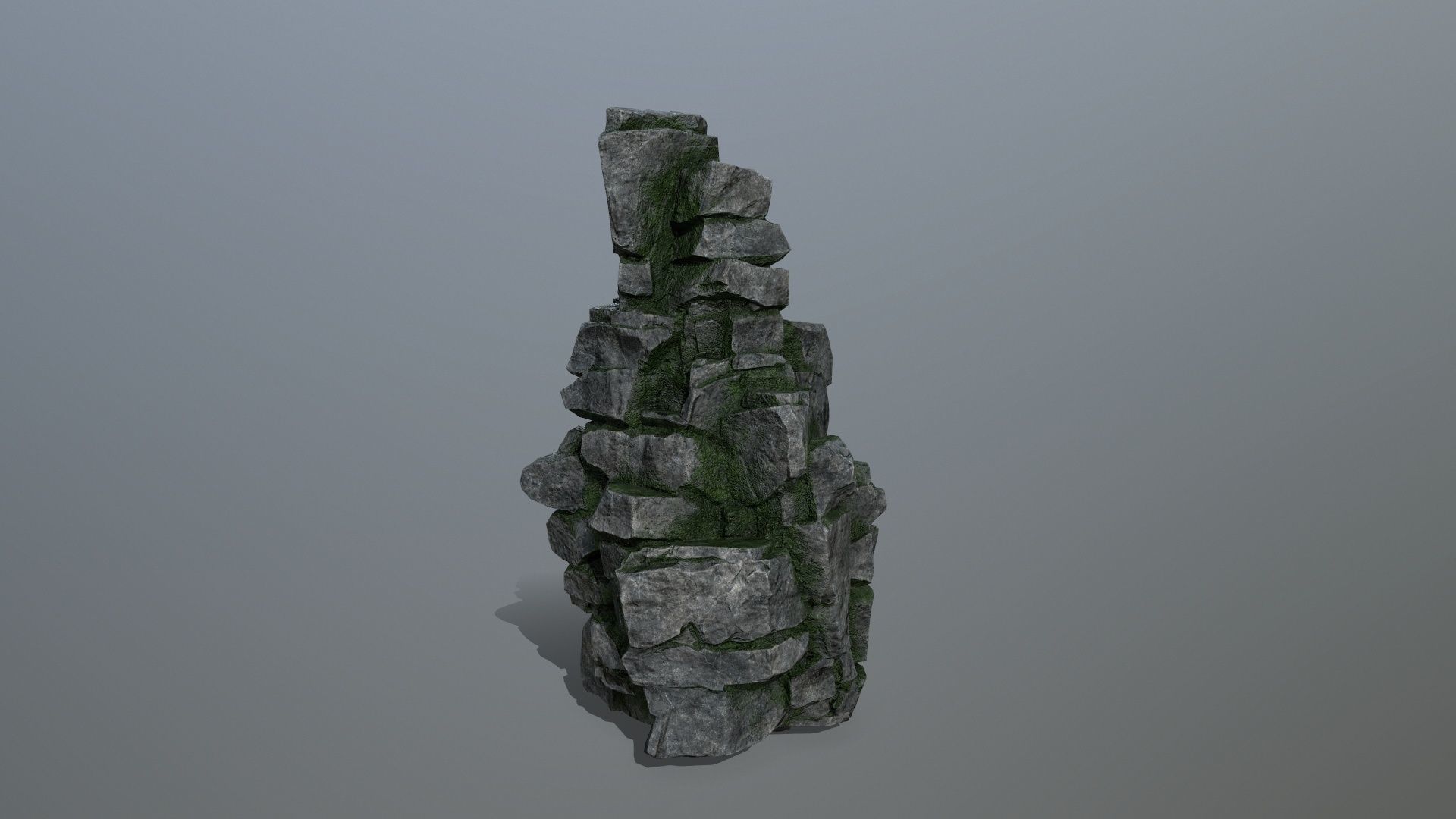 cliff rocks Low-poly 3D model_10