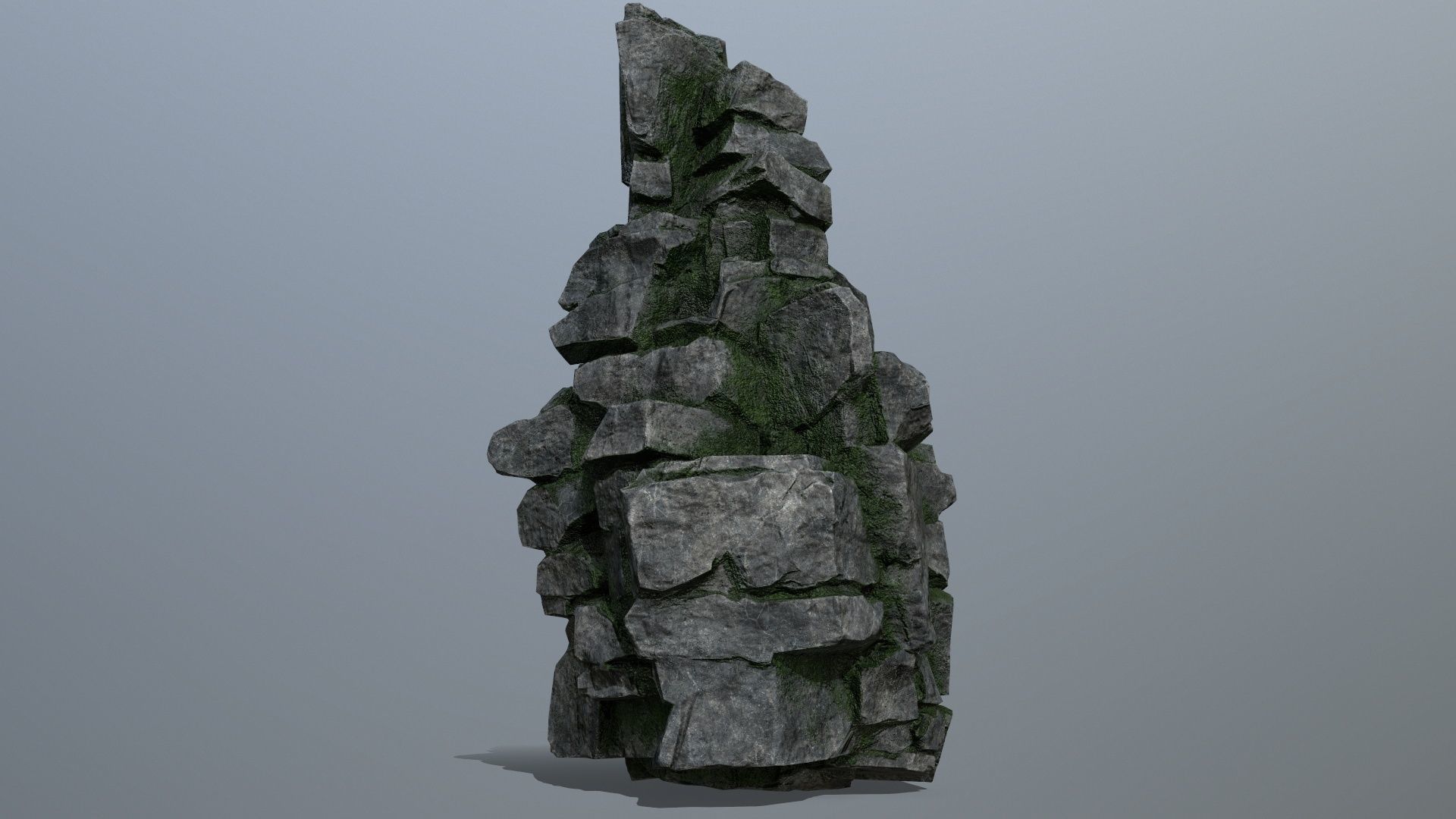 cliff rocks Low-poly 3D model_17