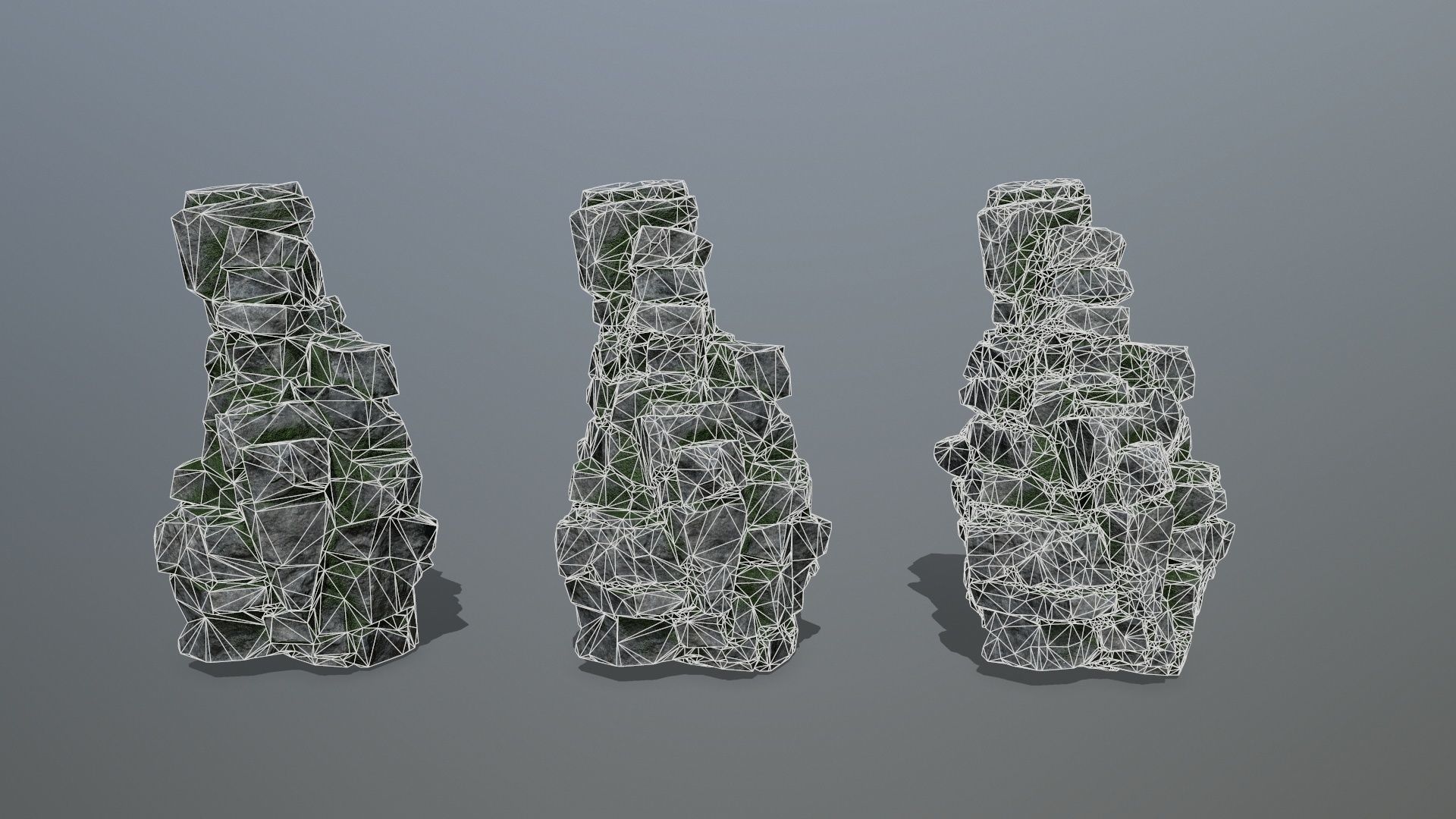 cliff rocks Low-poly 3D model_19