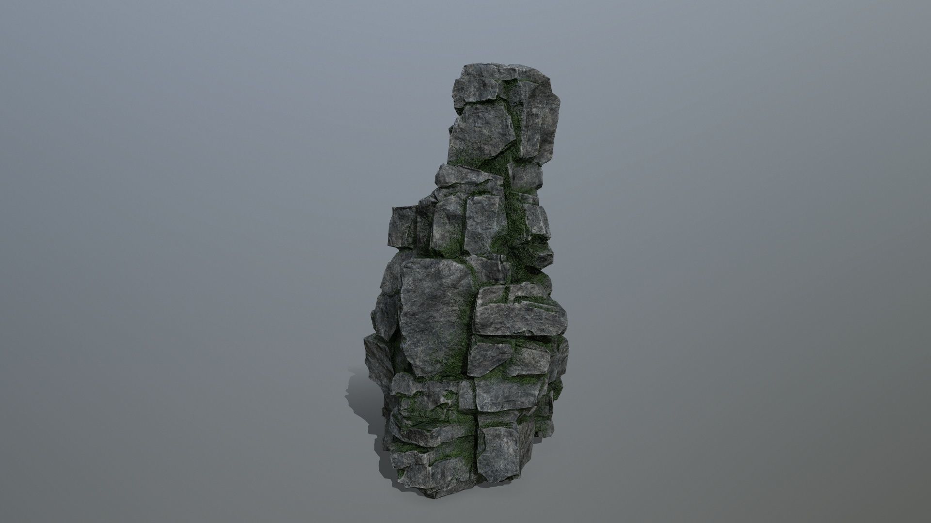 cliff rocks Low-poly 3D model_5