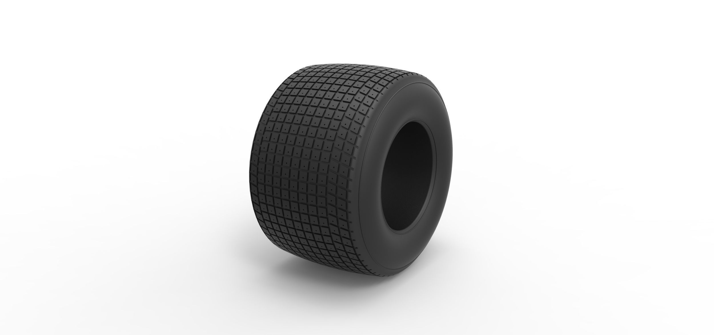 Dirt Sprint racing tire 10 Scale 1 to 25 3D print model_1